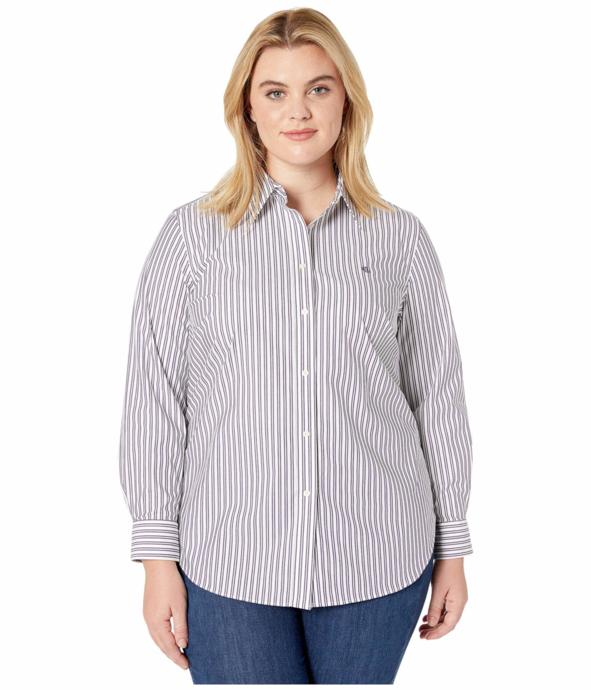 Безразмерная полосатая рубашка большого размера Ralph Lauren