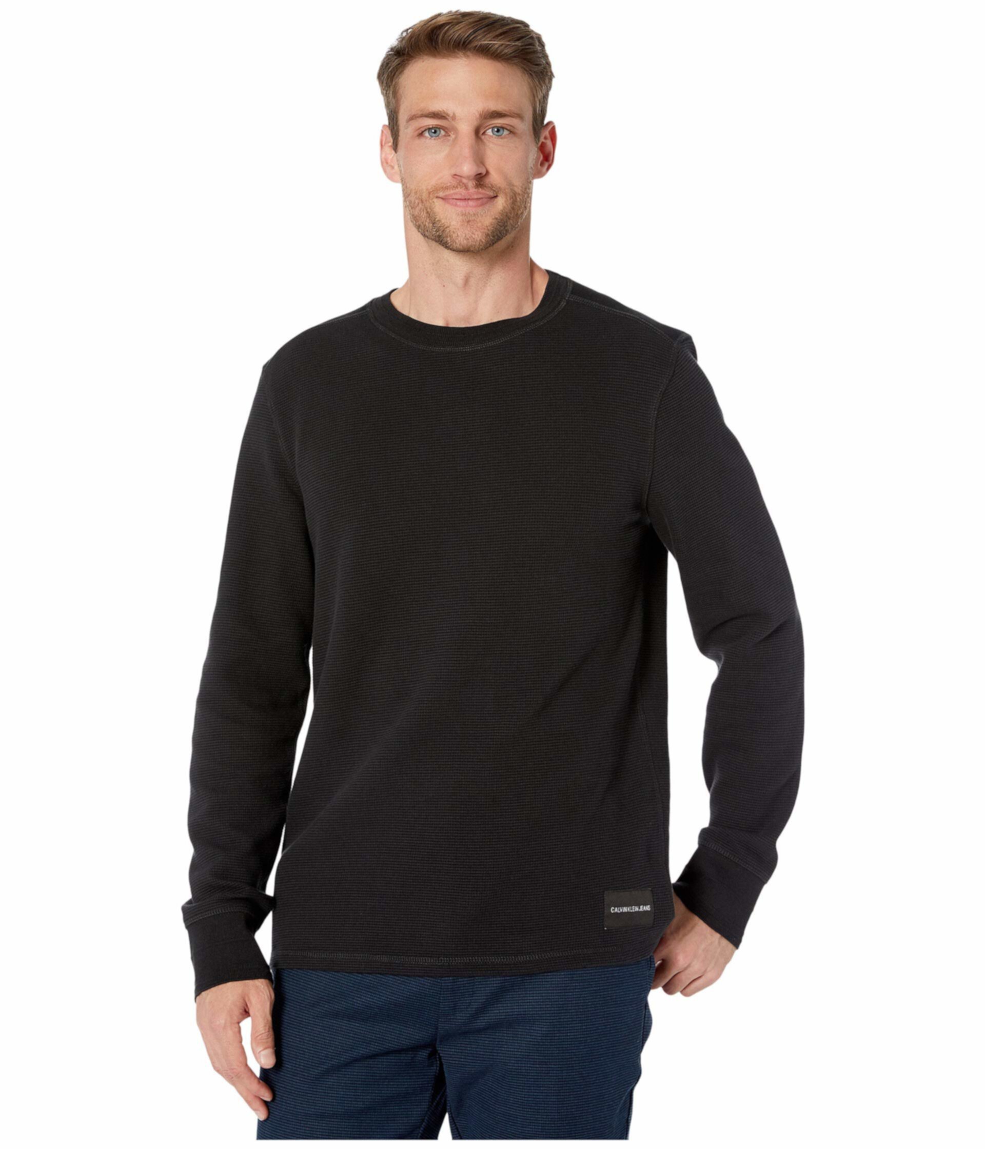 Вафельный вязаный пуловер Calvin Klein