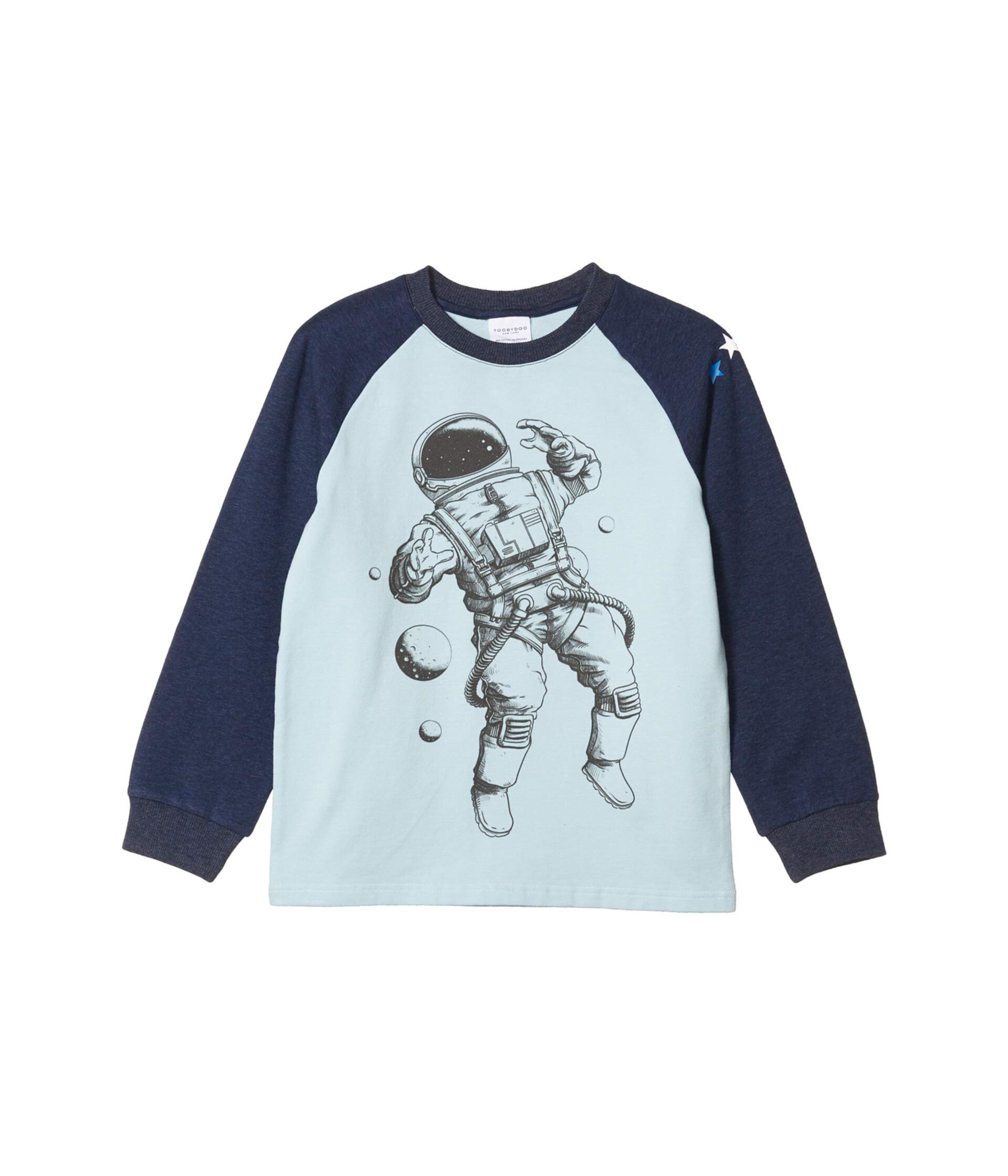 Бейсбольная футболка с принтом космонавтов (для малышей / маленьких детей / больших детей) Toobydoo