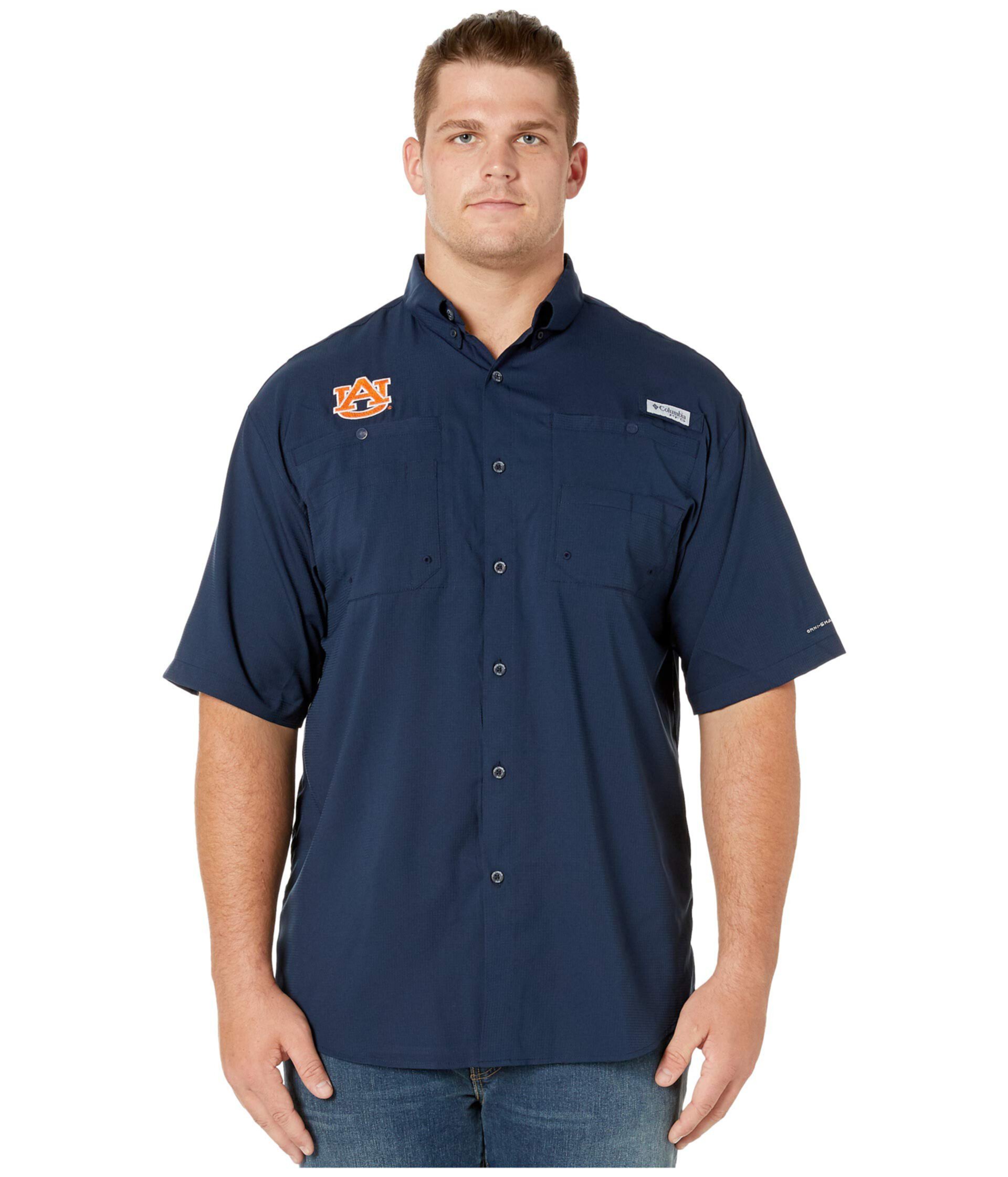 Big & Tall Auburn Tigers Collegiate Tamiami™ II Short Sleeve Shirt Columbia