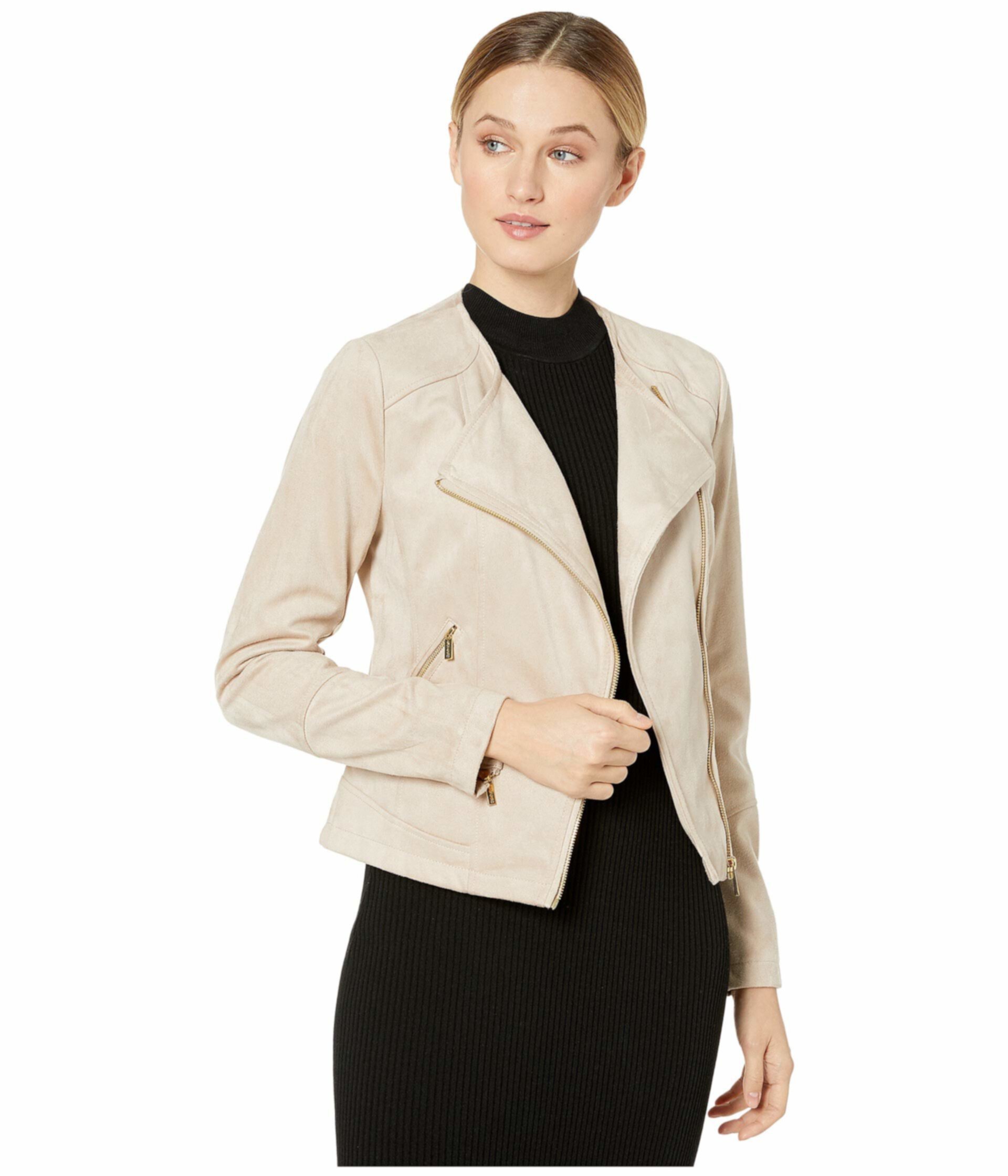 Замшевая куртка со швами и молнией Calvin Klein