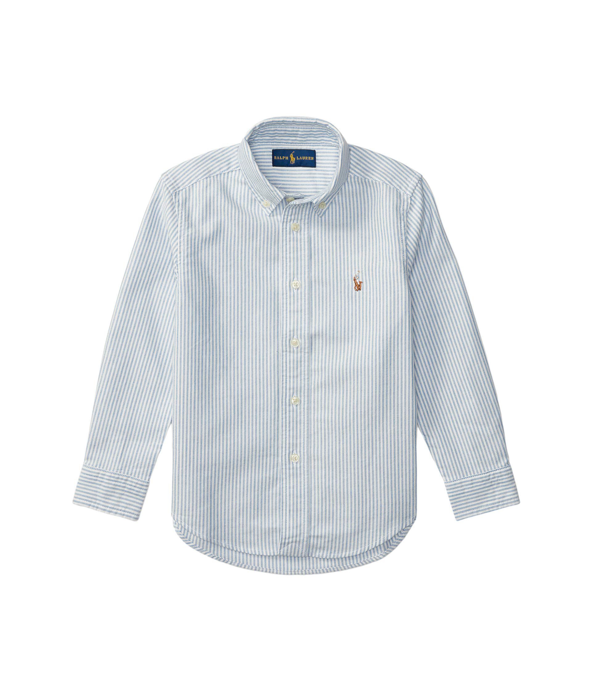 Полосатая хлопковая оксфордская рубашка (для малышей) Polo Ralph Lauren