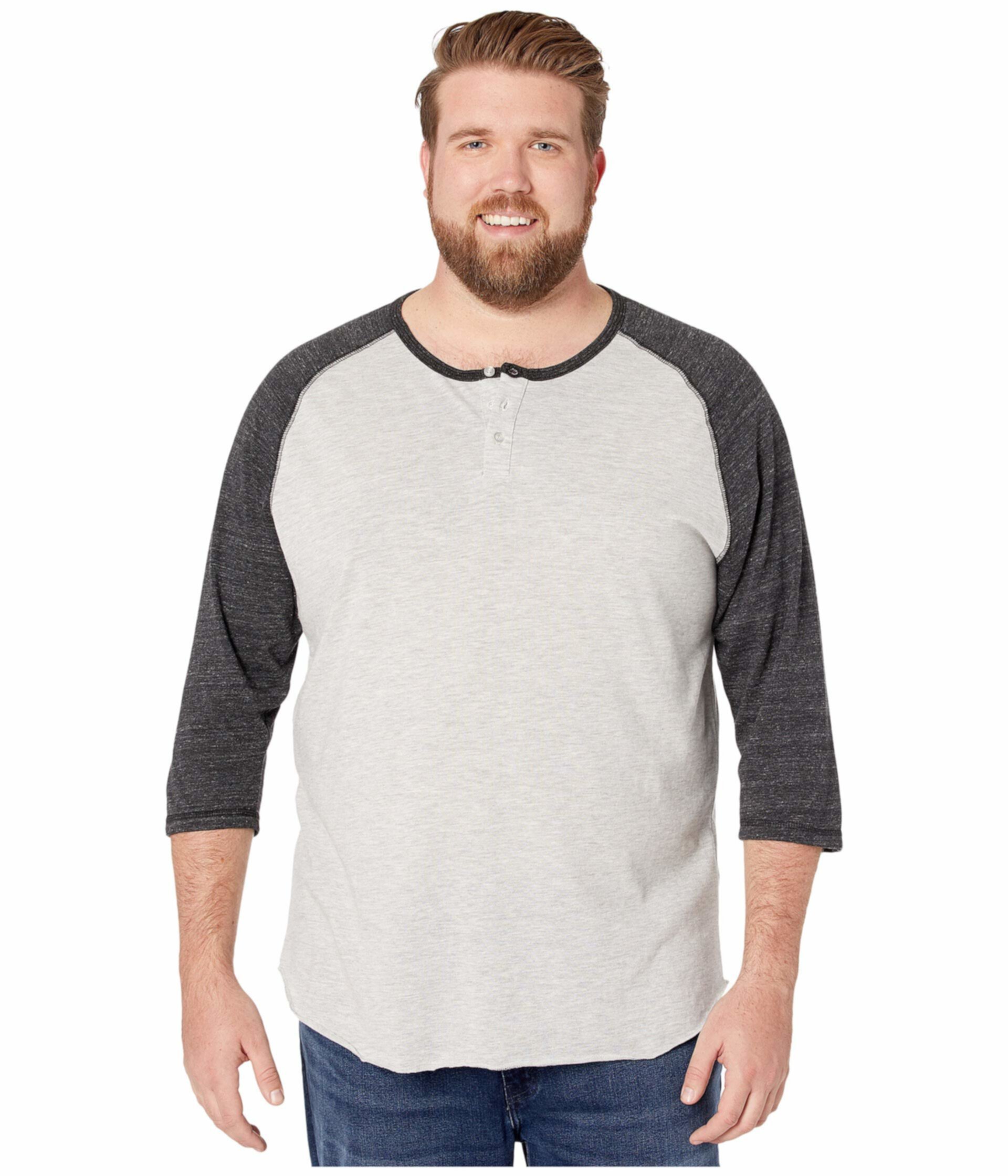 Big & Tall Eco Jersey 3/4 Sleeve Raglan Alternative