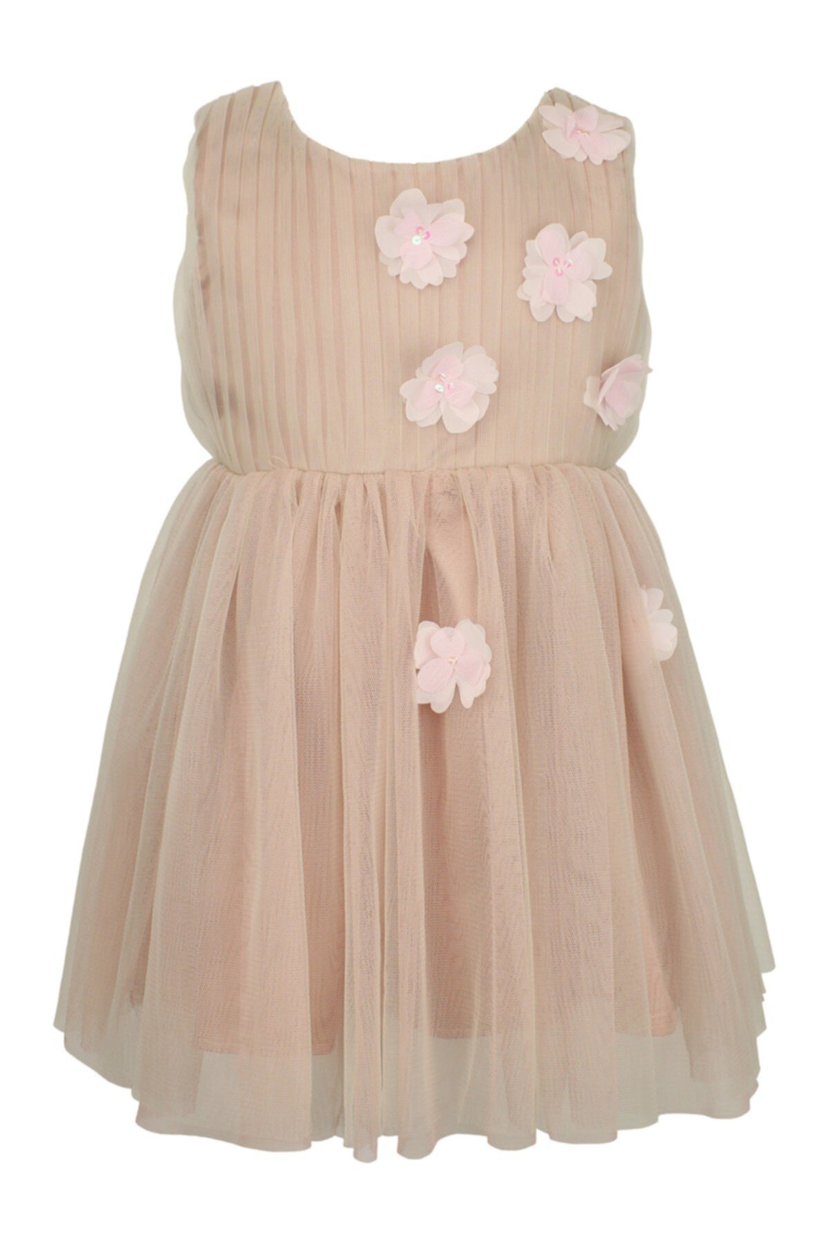 Атласное платье с цветочным принтом (для девочек) Popatu