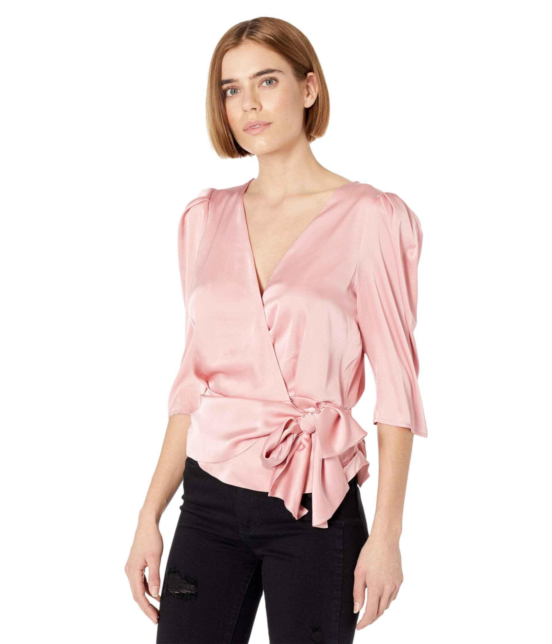 Ullah Wrap Puff Sleeve Top Wayf