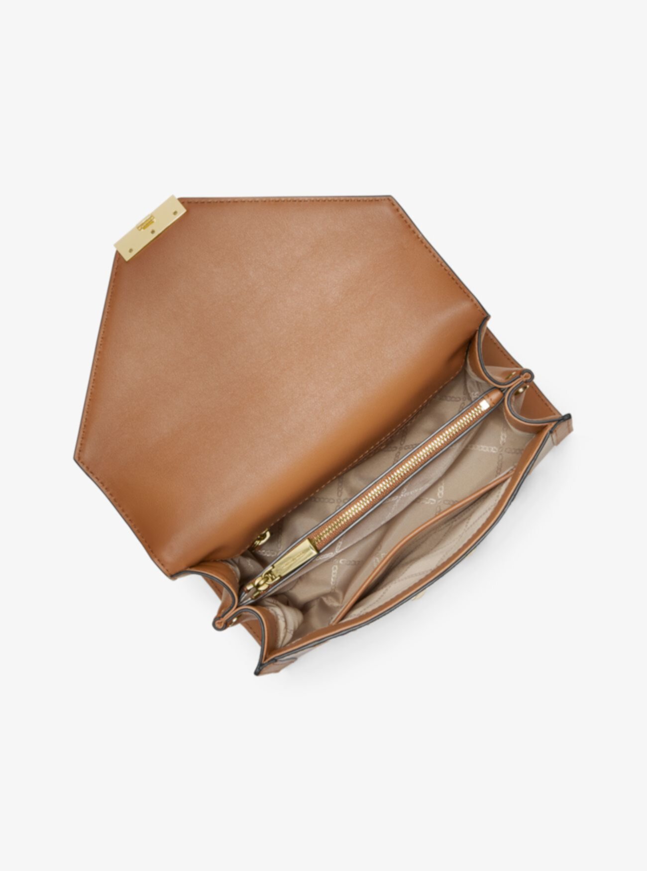 Большая сумка с логотипом и кожаной сумкой Whitney Michael Kors