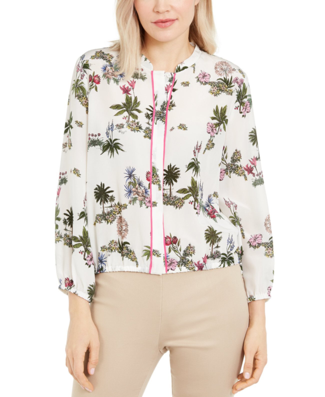 Шелковая блуза с цветочным принтом Marella