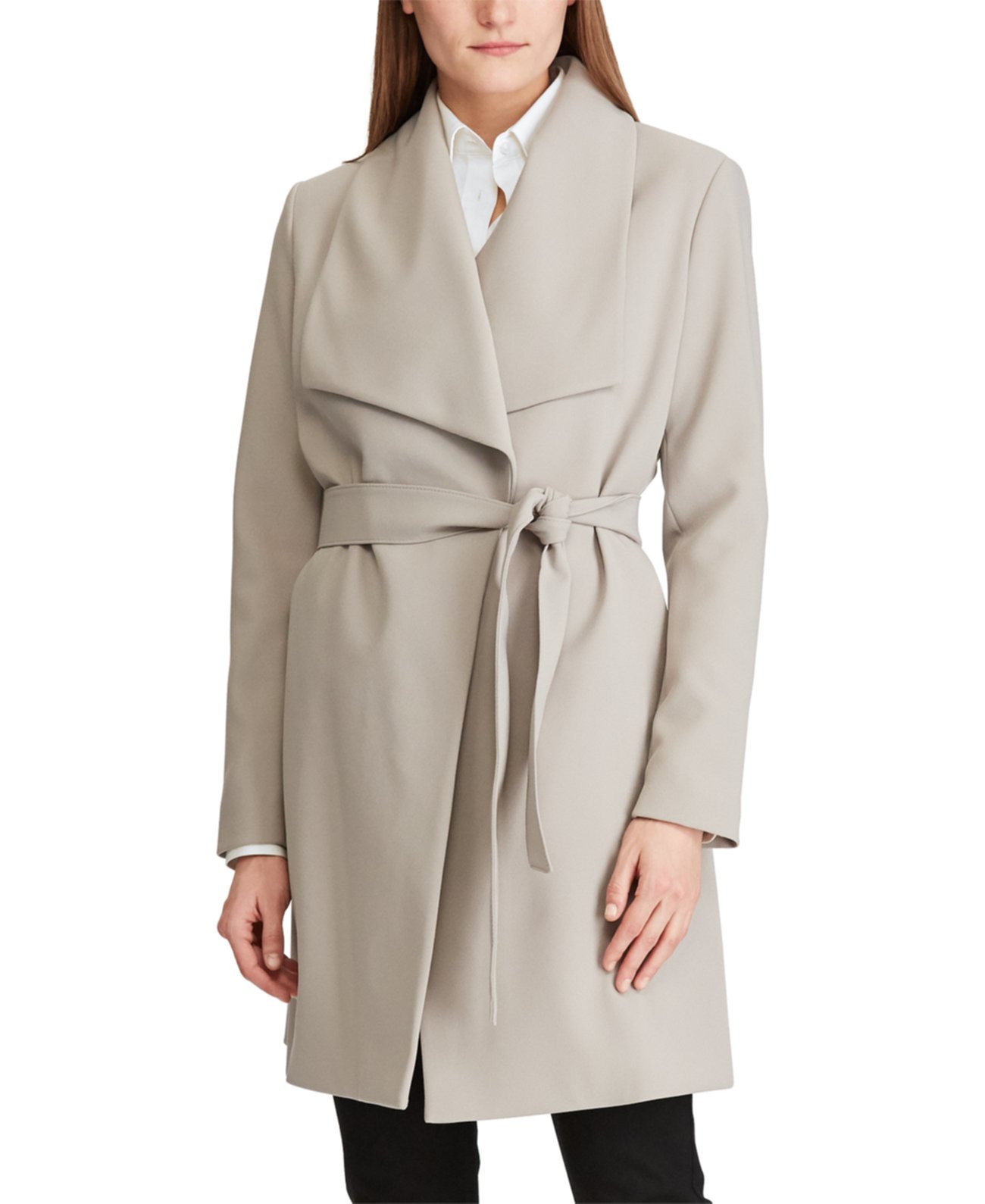 Маленькое пальто с поясом из крепа Ralph Lauren