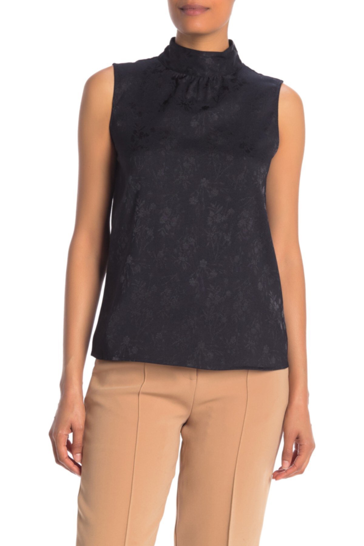 Жаккардовая блуза с принтом шеи Calvin Klein