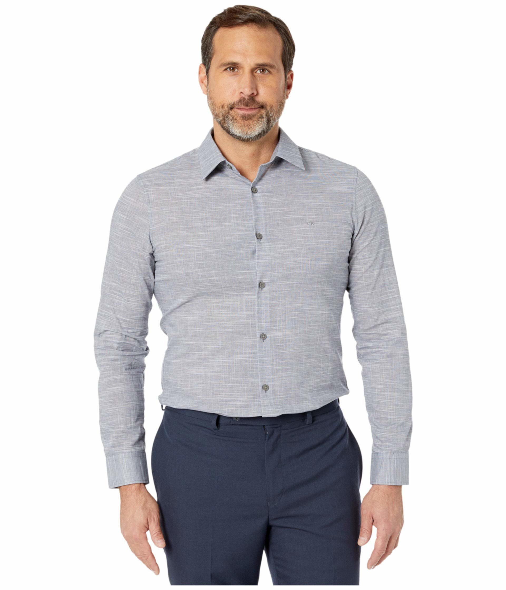 Рубашка из шамбре с длинным рукавом Calvin Klein