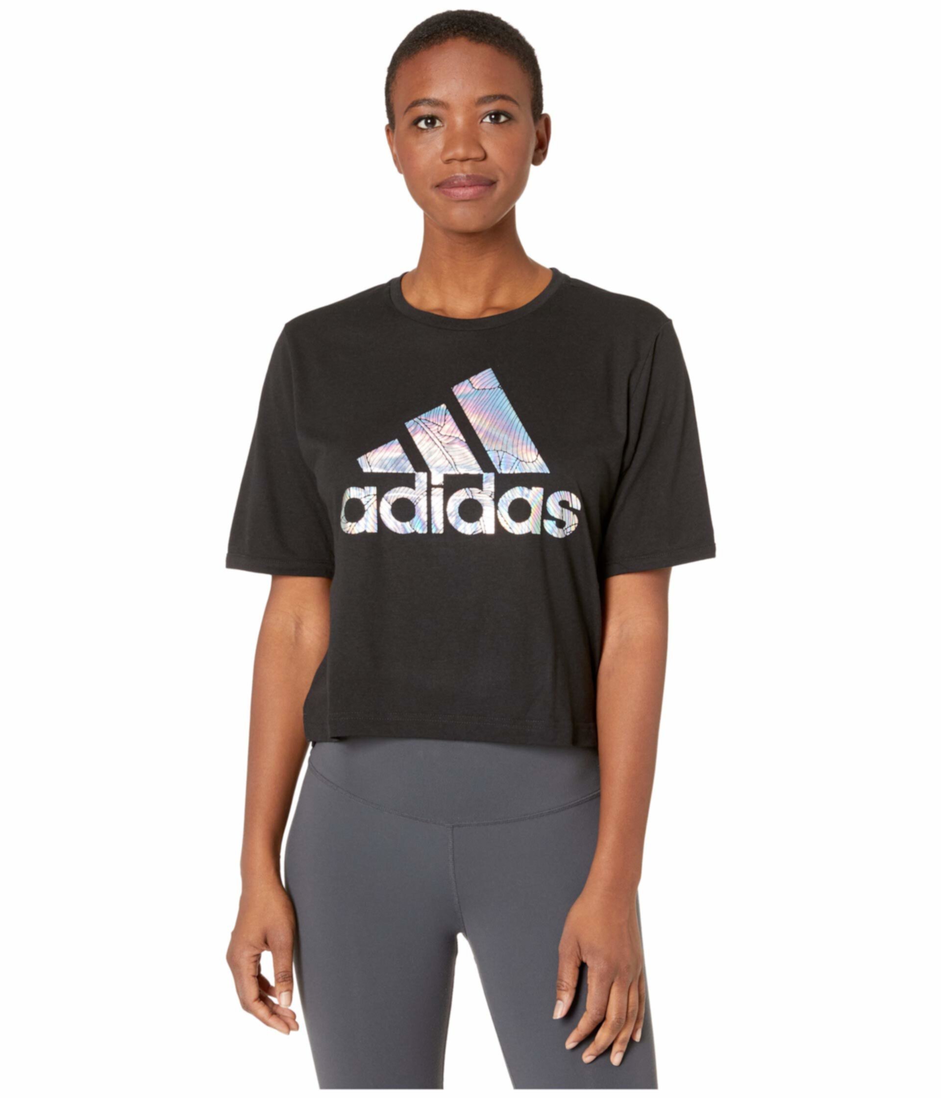 Универсальная переливающаяся футболка Adidas