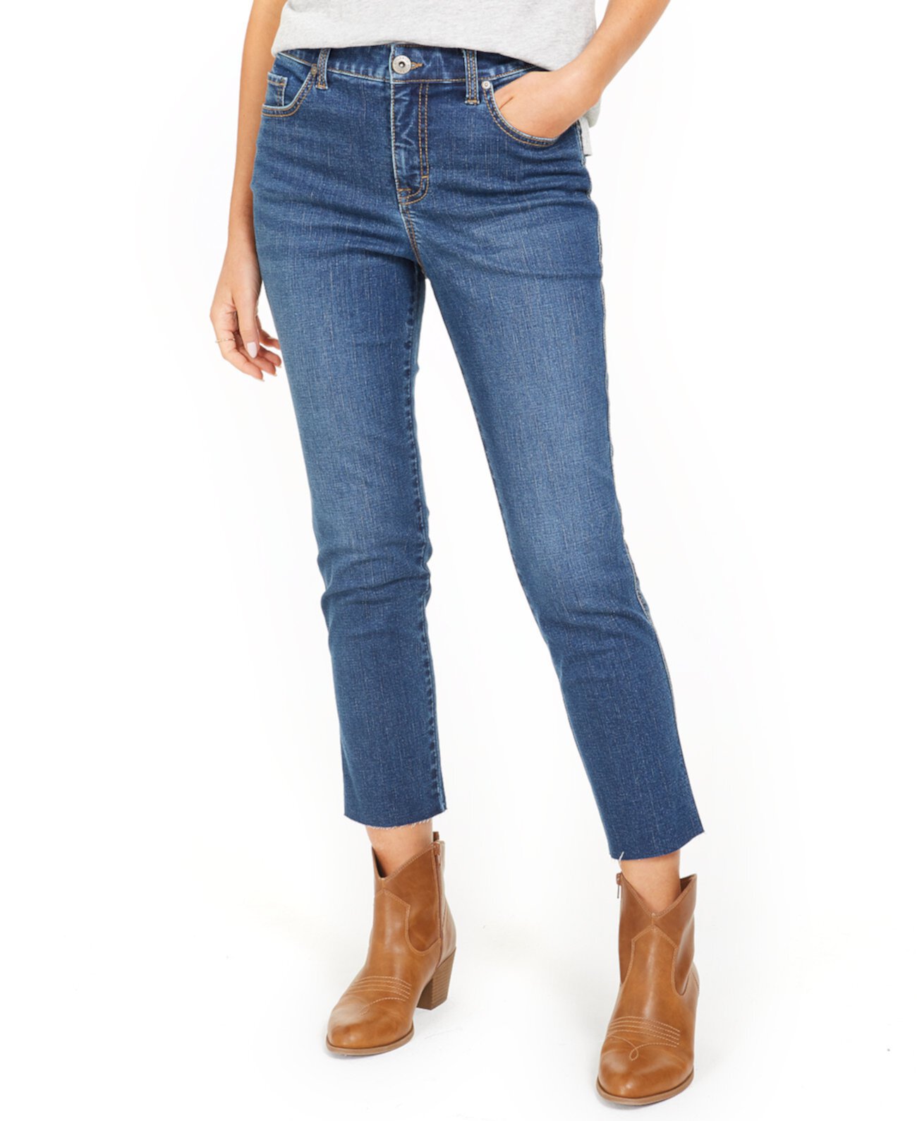 Укороченные джинсовые джинсы с прямыми ногами, созданные для Macy's Style & Co