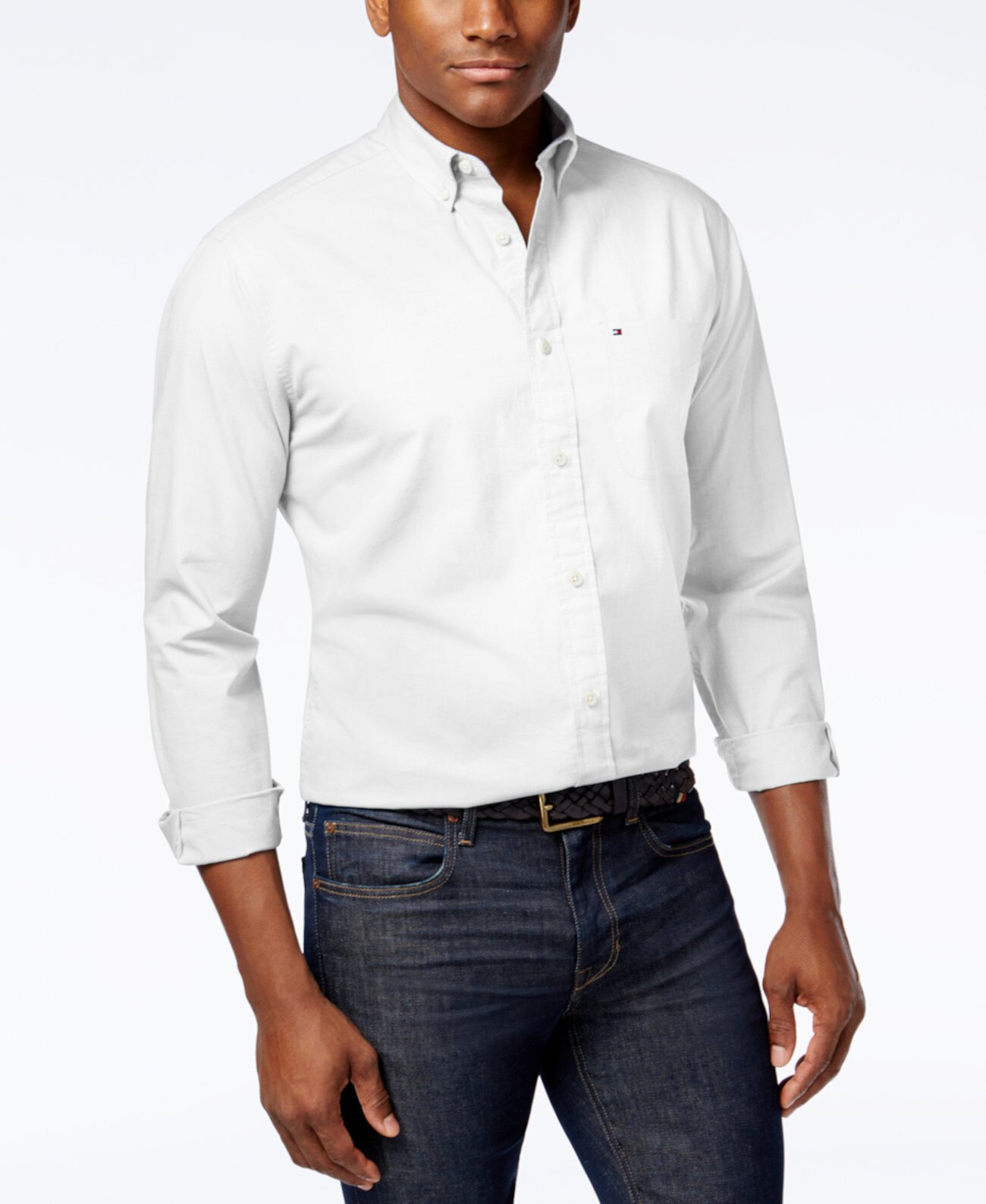 Мужская Рубашка С Кнопками Tommy Hilfiger в Классическом Стиле Tommy Hilfiger