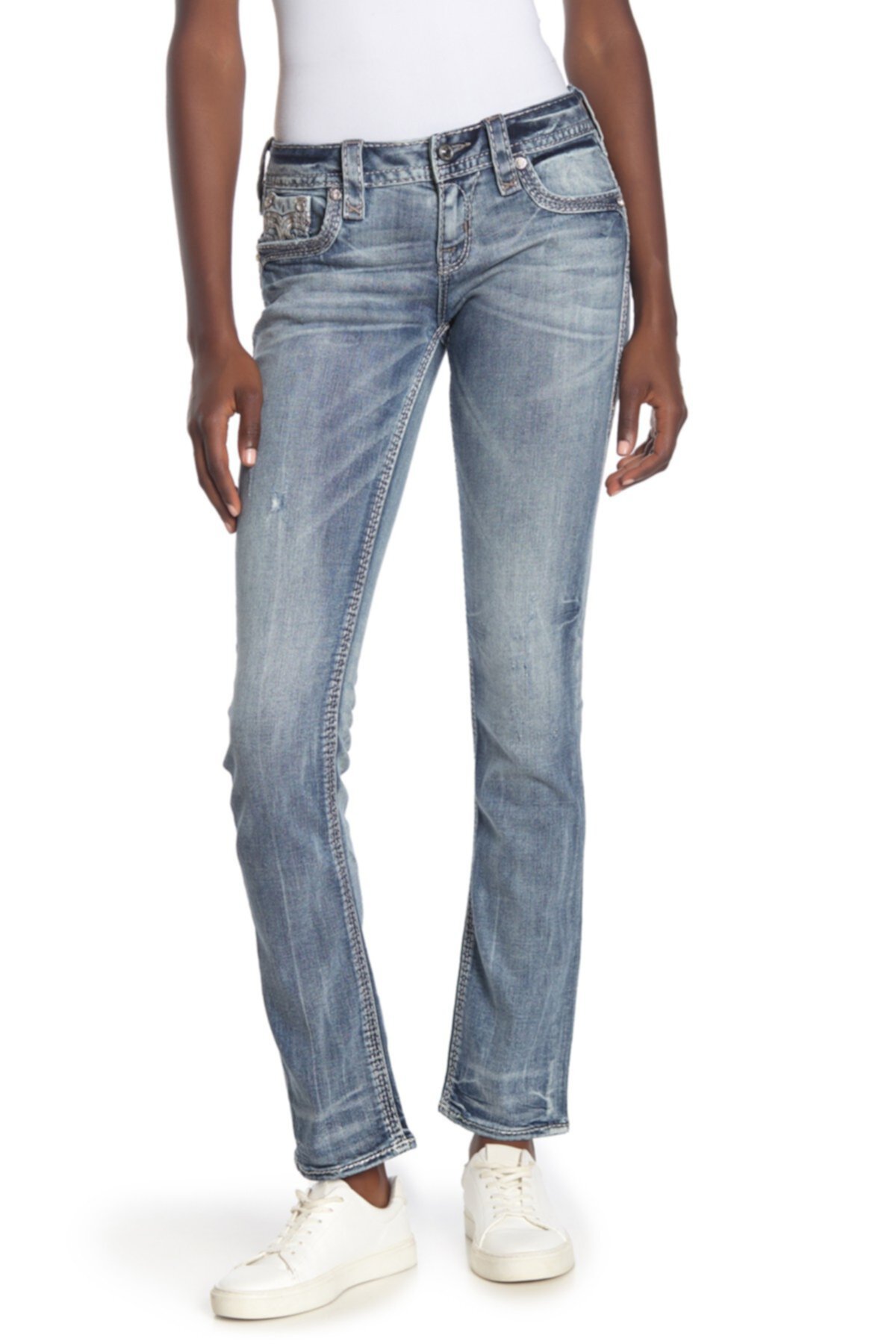 Прямые джинсы с прямой строчкой Rock Revival