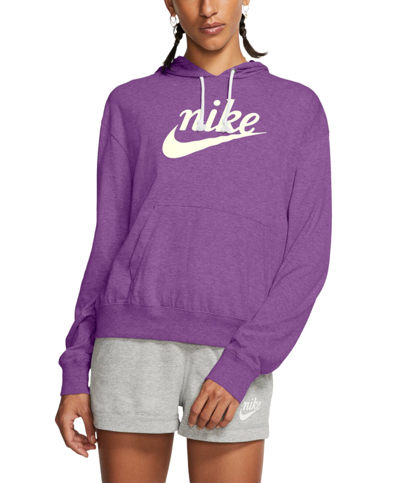 Толстовка с капюшоном с винтажным логотипом и спортивной одеждой для женщин Nike