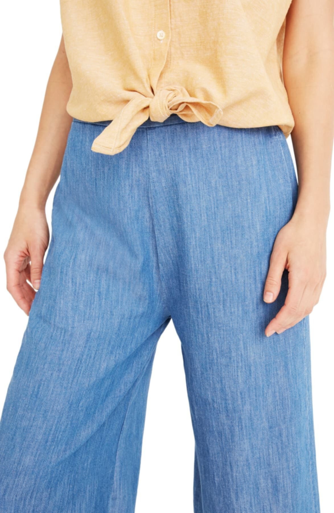 Укороченные штаны из шамбре Huston (обычный и большой размер) Madewell