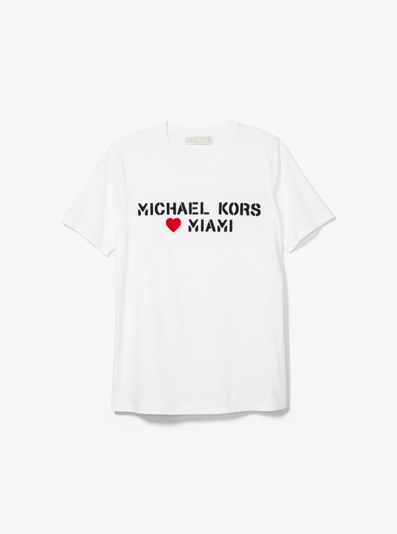 Футболка унисекс из хлопкового джерси MK Loves Miami Michael Kors
