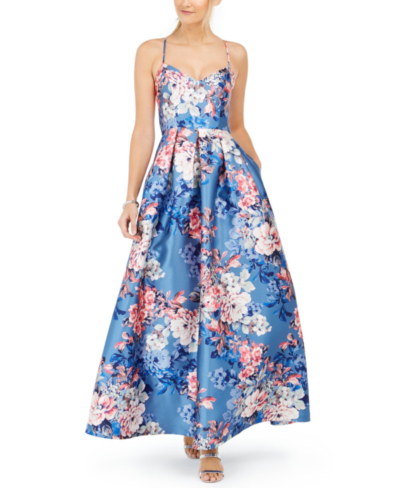 Халатное платье с цветочным принтом Eliza J