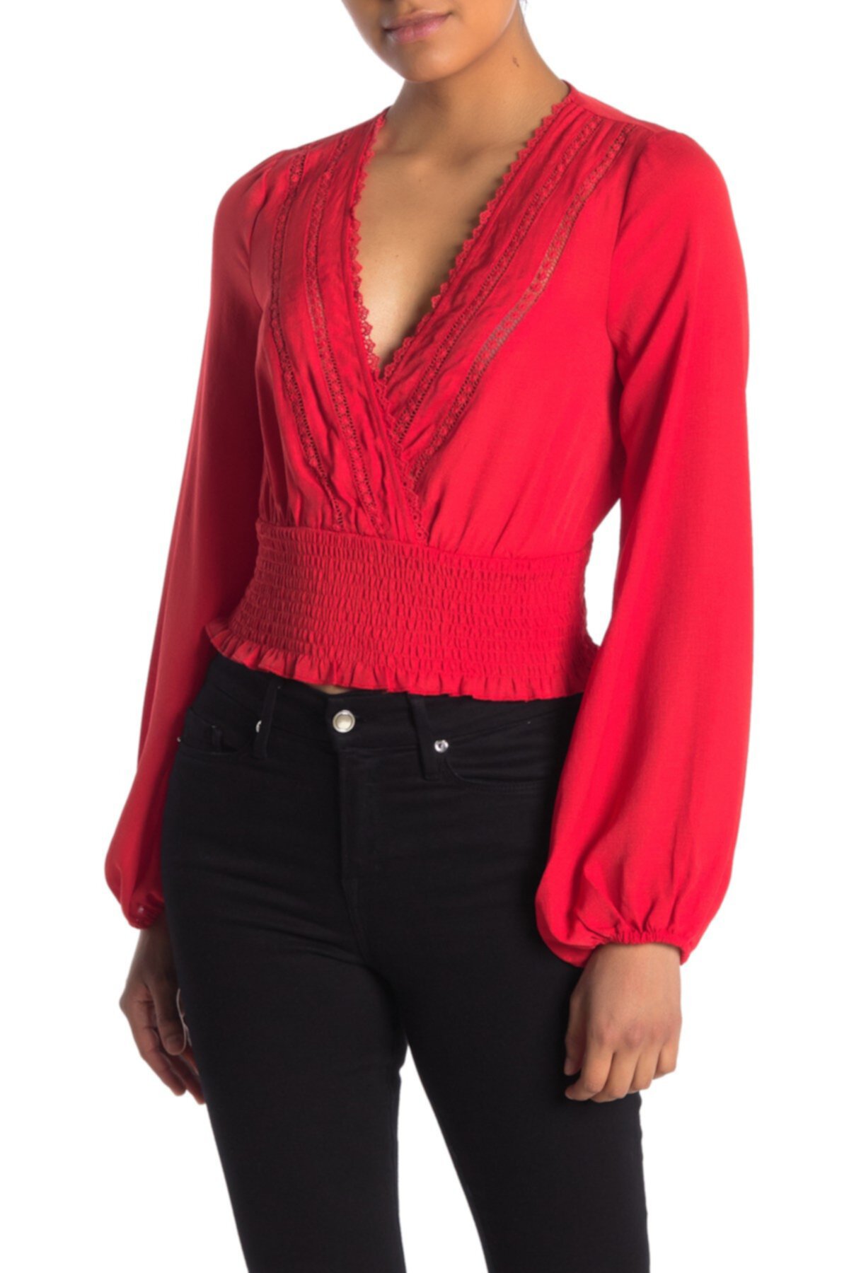 Блуза с длинными рукавами и копченой краской Lush