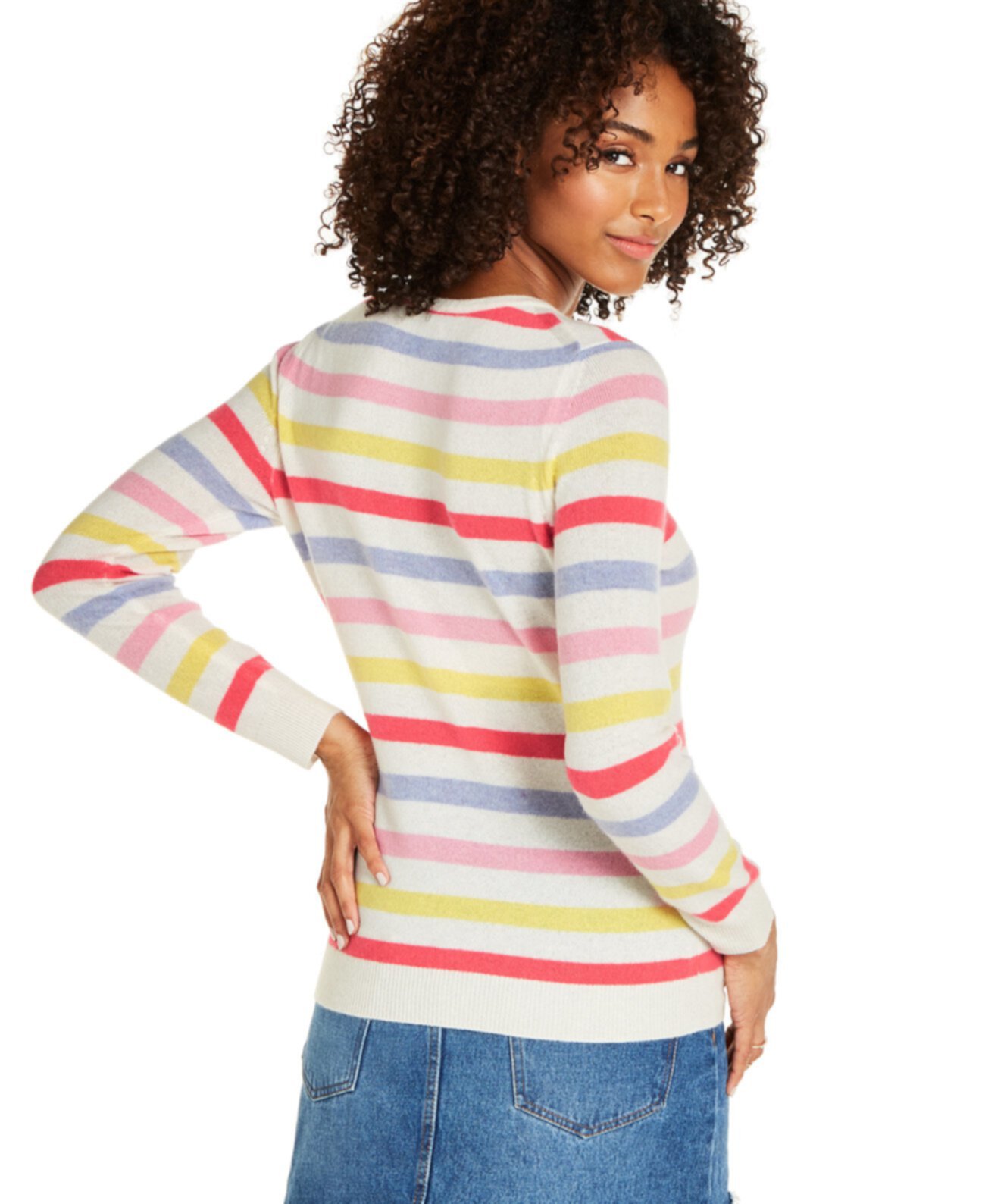 Полосатый кашемировый свитер, созданный для Macy's Charter Club