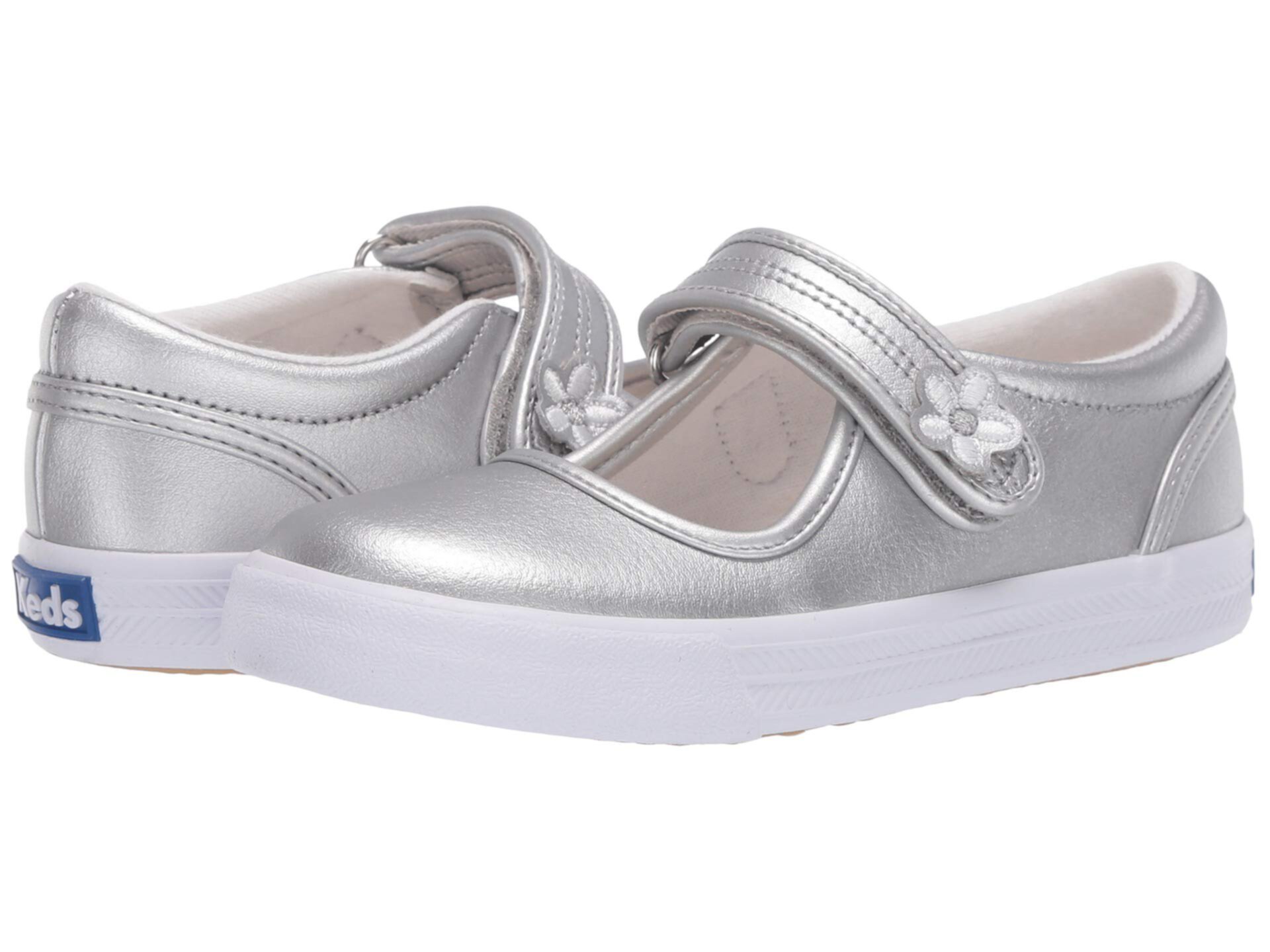 Детские кроссовки Keds Kids Ella из кожи с цветочным ремешком и амортизированными подошвами Keds Kids