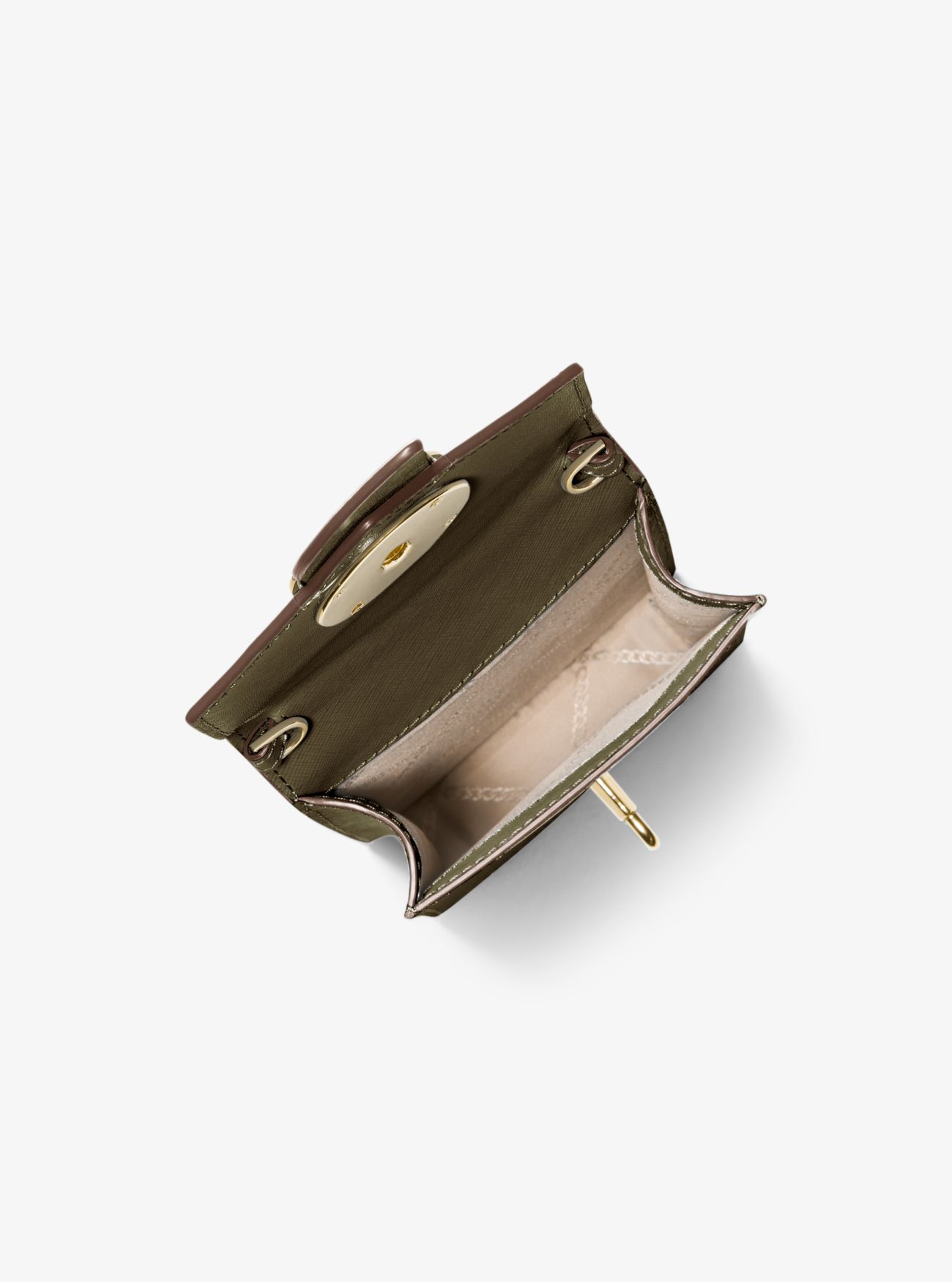 Небольшая трехцветная сумка через плечо для смартфона из сафьяновой кожи Michael Kors