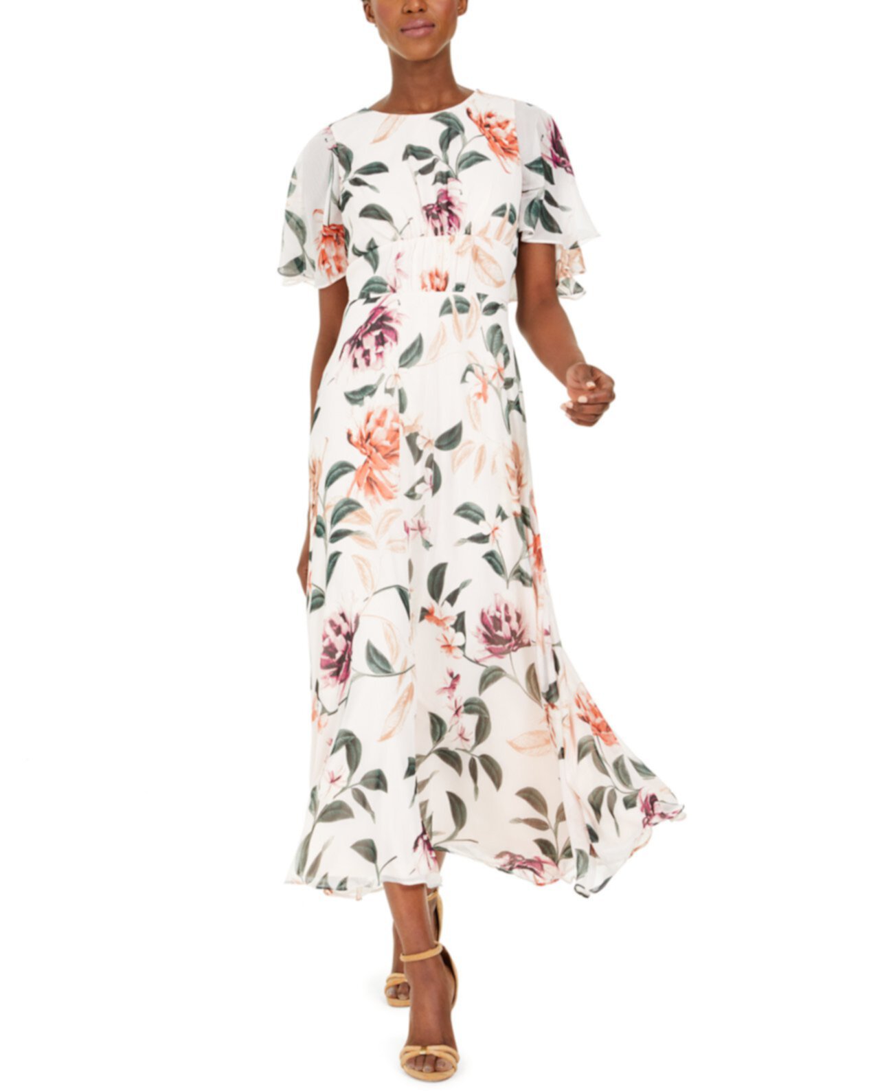 Платье макси с цветочным принтом Calvin Klein