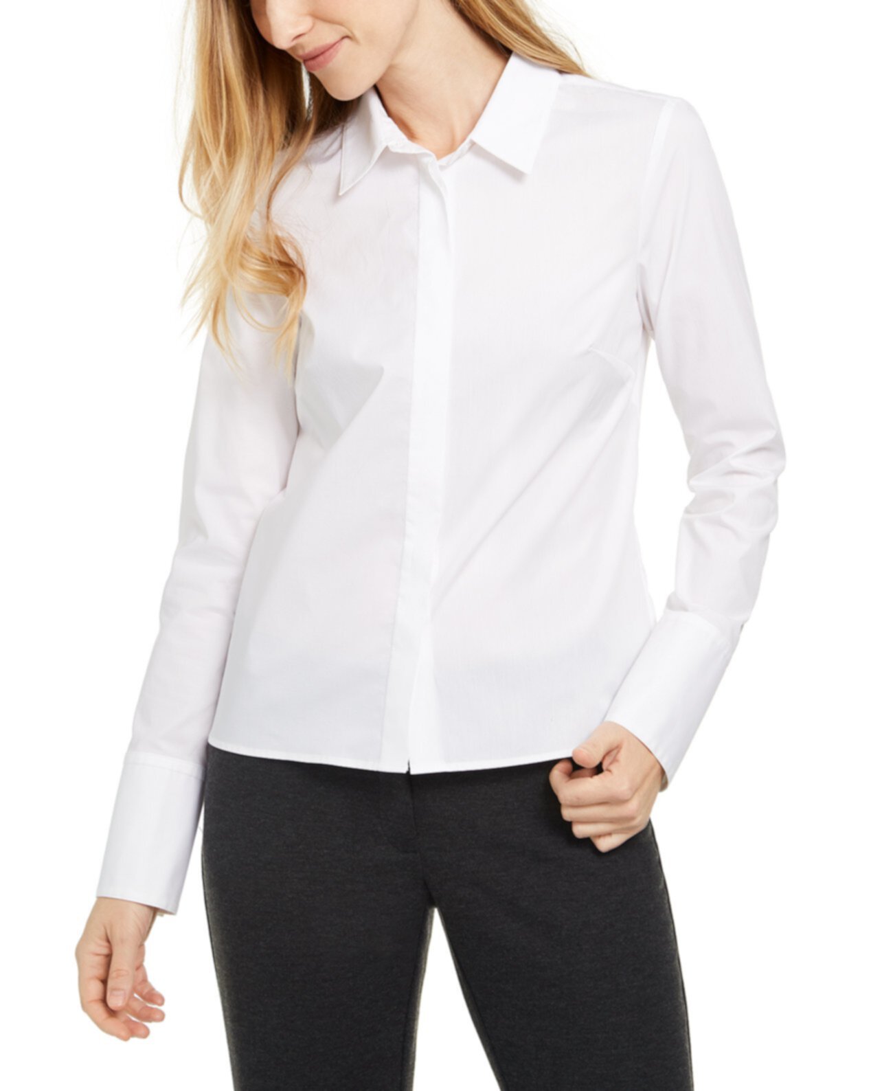 X-Fit Slim-Fit с длинным рукавом блузка на пуговицах Calvin Klein