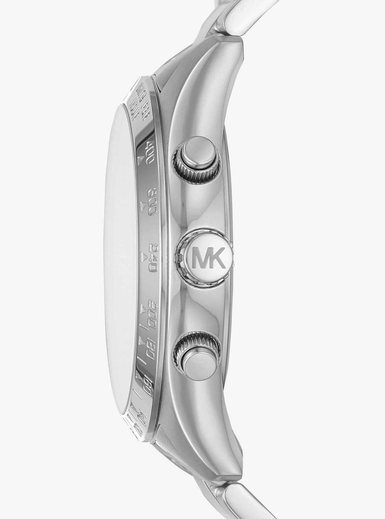 Крупногабаритные серебристые часы Layton Michael Kors