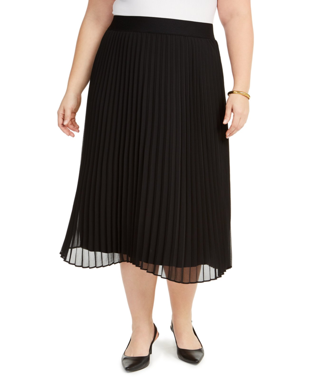 Плиссированная юбка-миди большого размера, созданная для Macy's Alfani