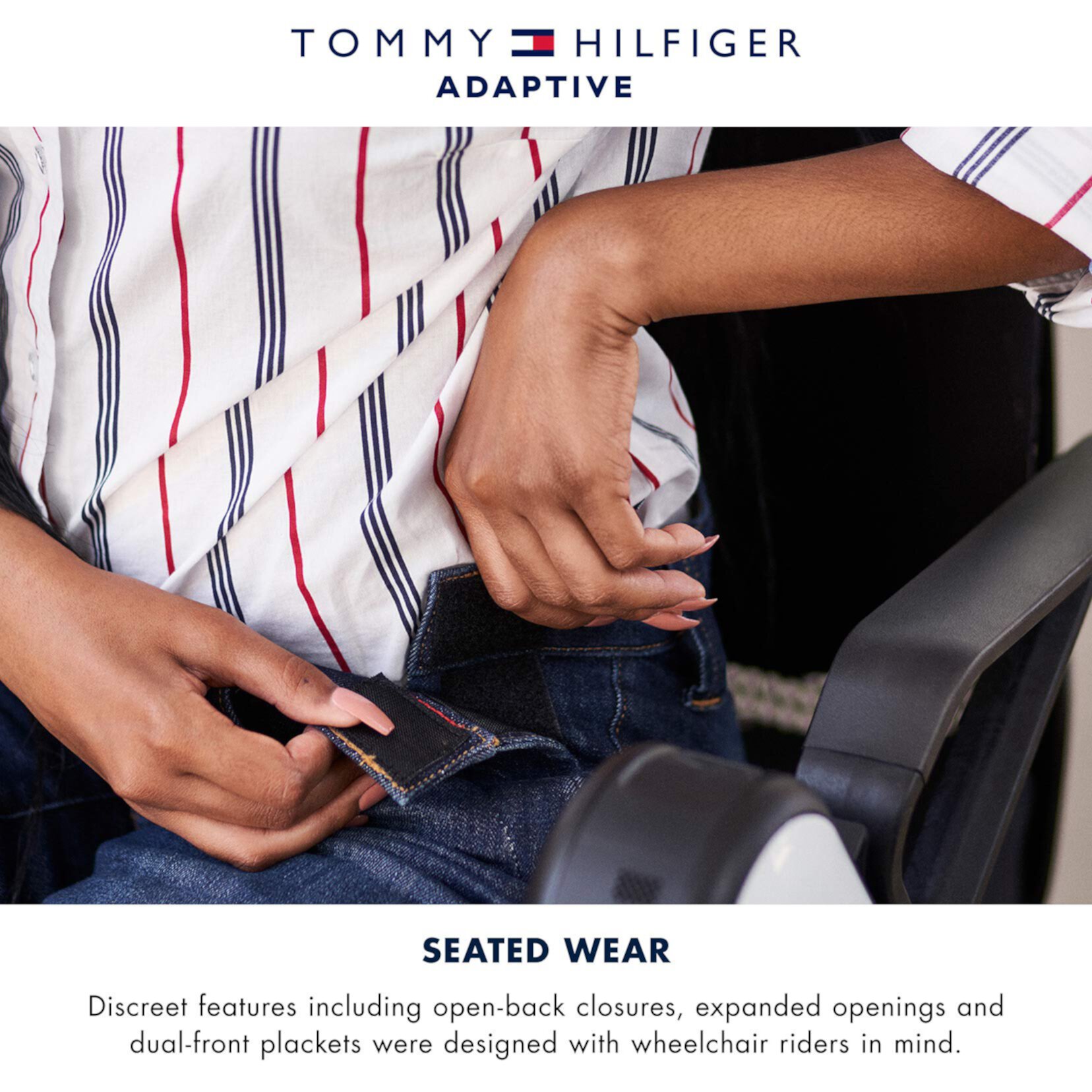 Тканые шорты с фирменной полоской Seated Fit (для малышей / маленьких детей / старших детей) Tommy Hilfiger Adaptive