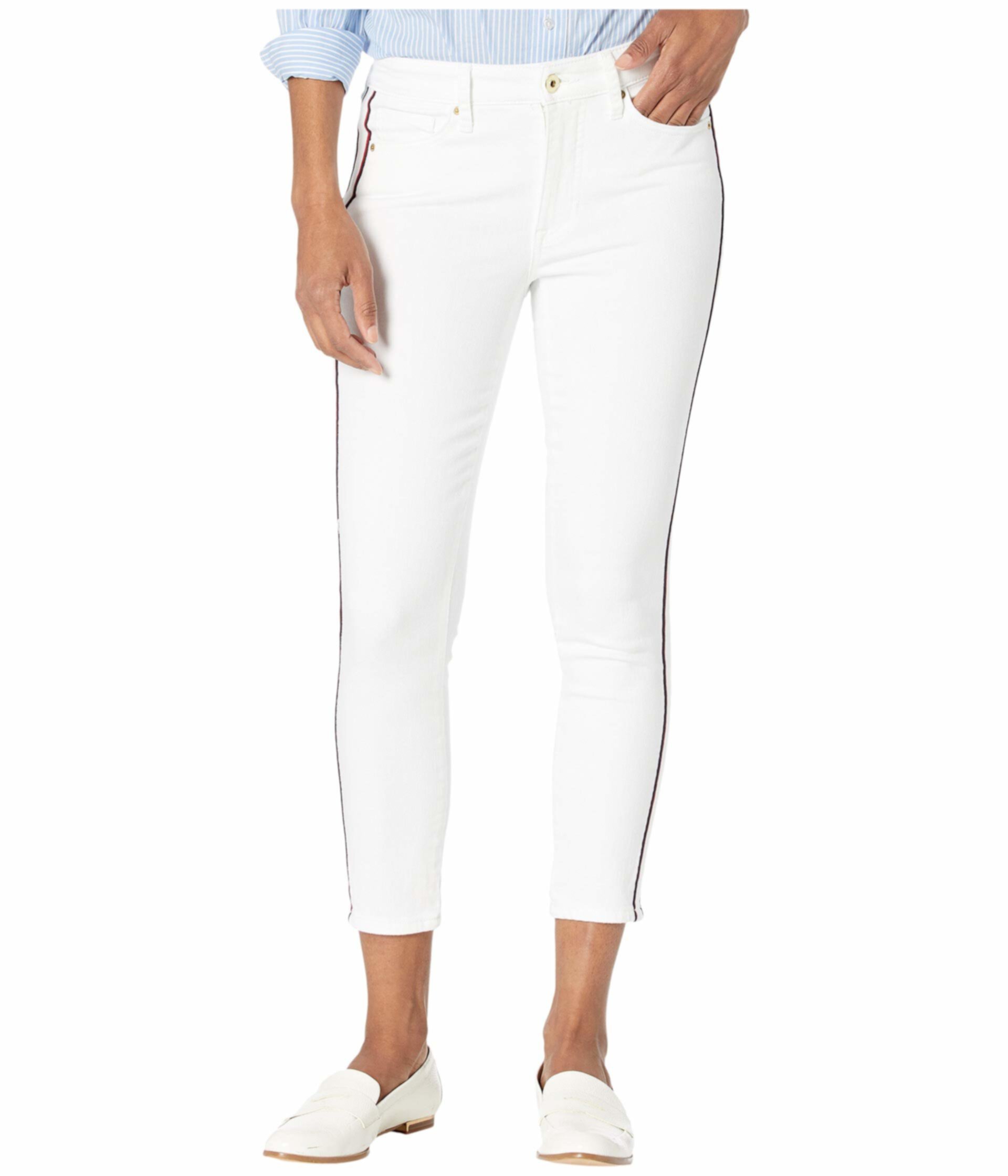 Белые джинсы в полоску с лодыжкой Tribeca Tommy Hilfiger