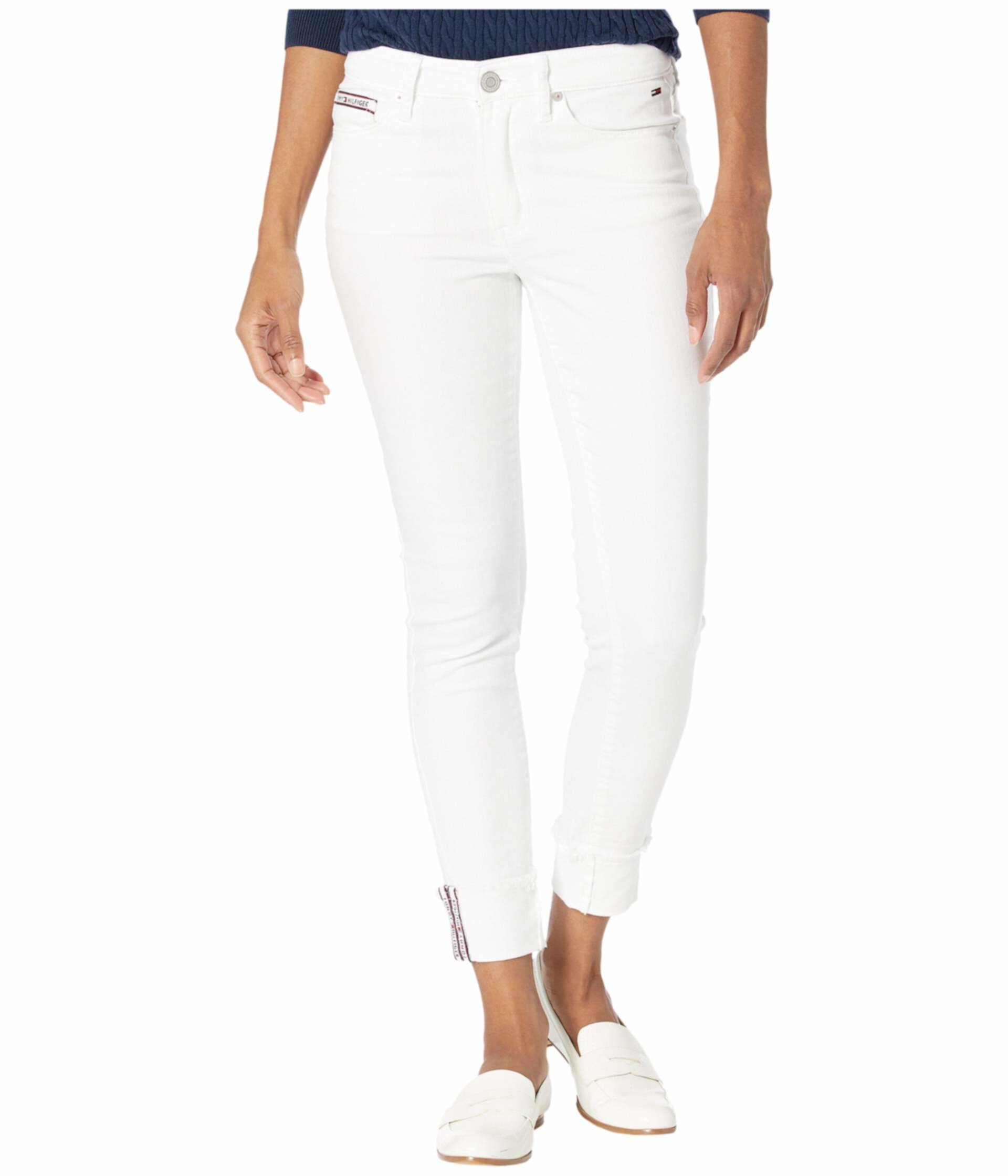 Белые укороченные джинсы с манжетами Tribeca Tommy Hilfiger