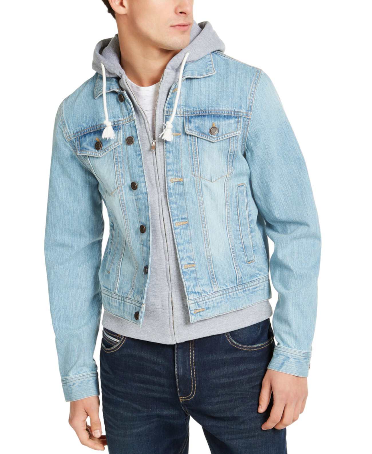 Мужская джинсовая куртка с капюшоном Phoenix Trucker, созданная для Macy's Sun & Stone