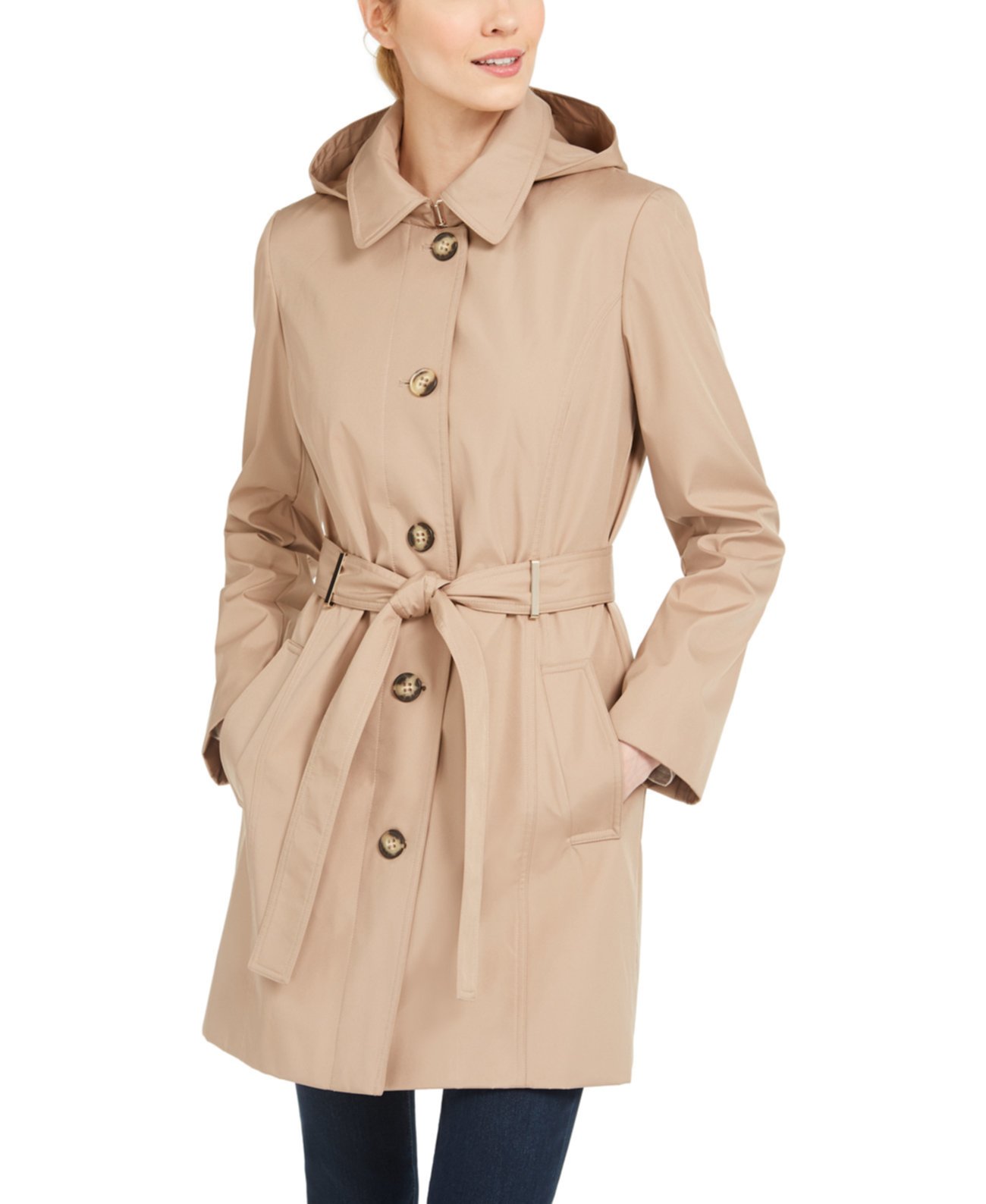 Водостойкое пальто с капюшоном Calvin Klein
