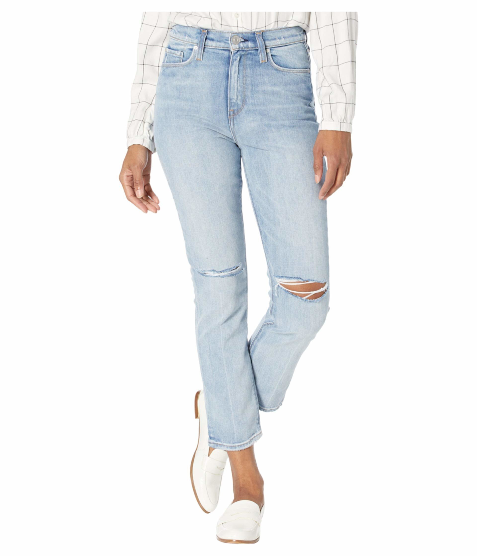 Укороченные прямые джинсы Holly с высокой посадкой в десте Hudson Jeans