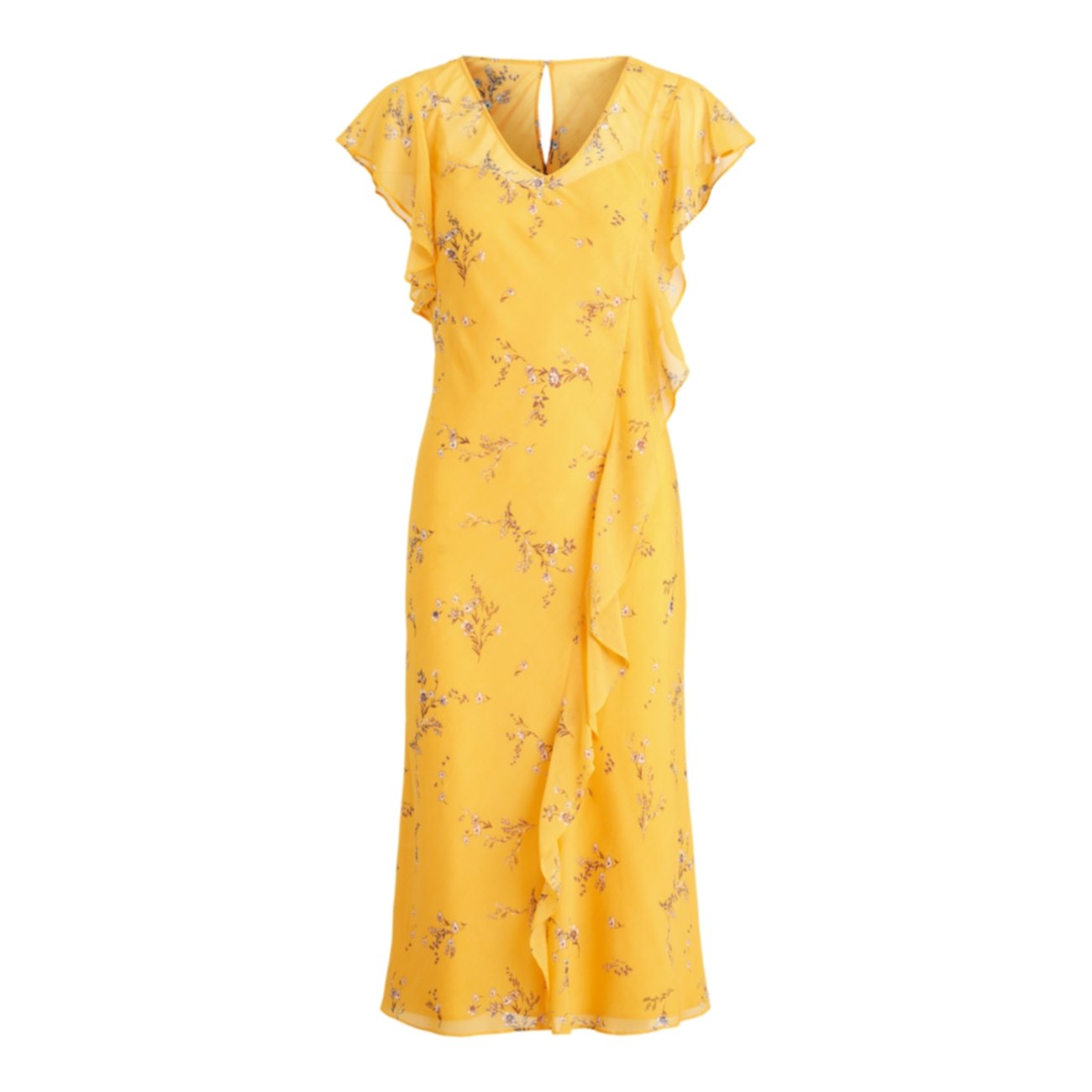 Платье с цветочным жоржетом Ralph Lauren