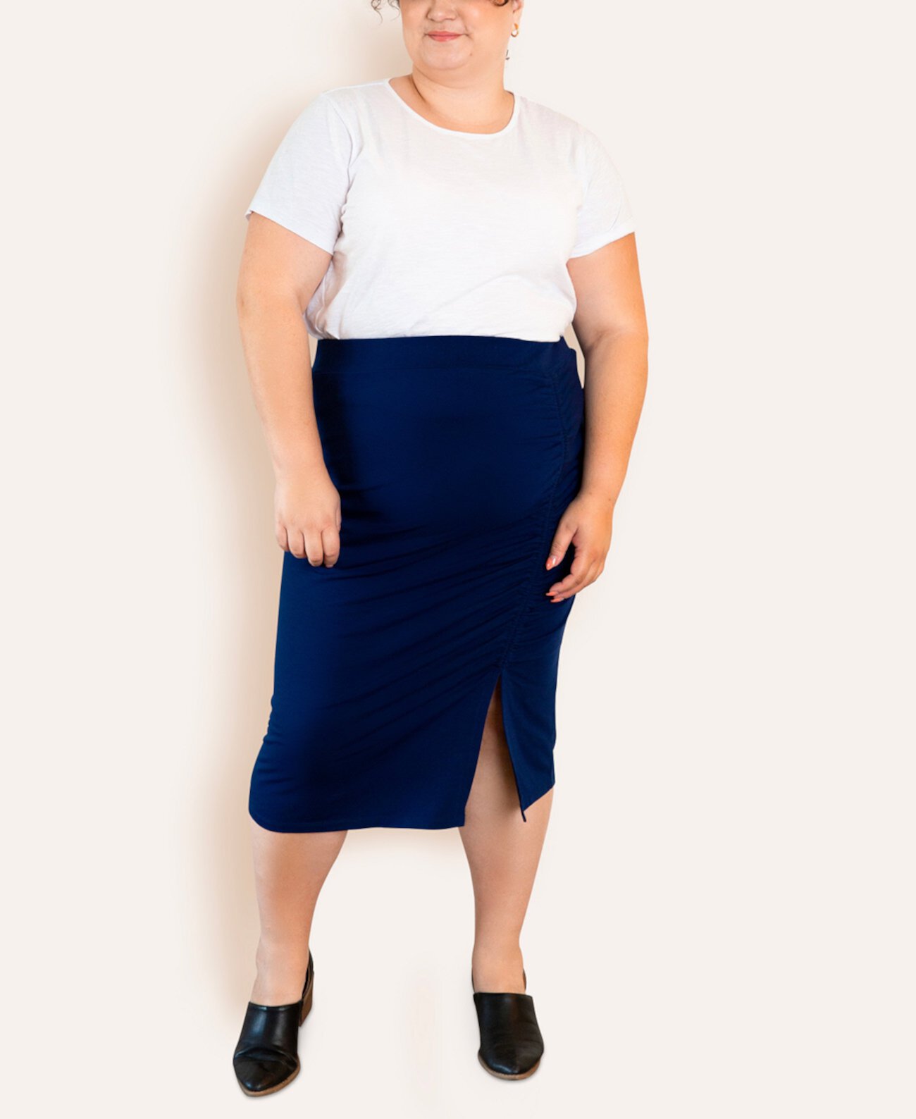Женская плюс размер французская махровая юбка-карандаш Ori