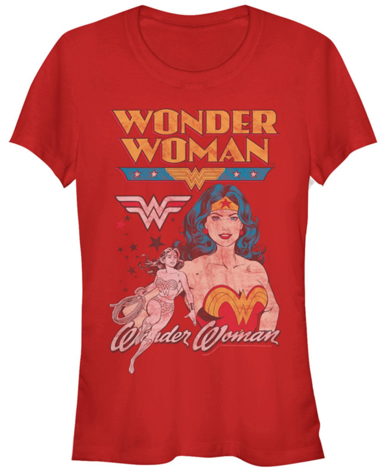 DC Wonder Woman Ретро логотипы женская футболка с коротким рукавом FIFTH SUN
