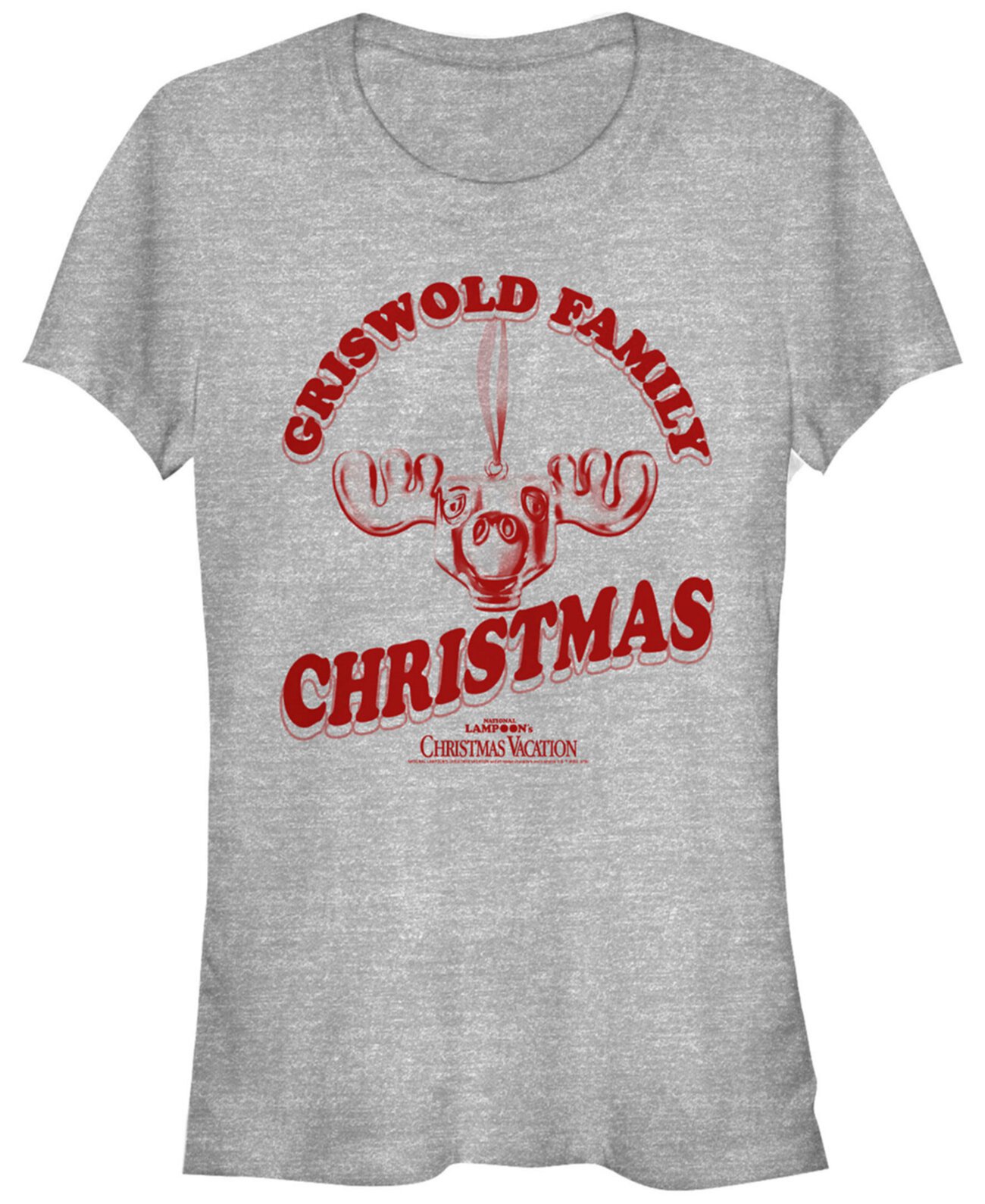 Рождество рождественских каникул National Lampoon Griswold Family Moose Ornament Женская футболка с коротким рукавом FIFTH SUN