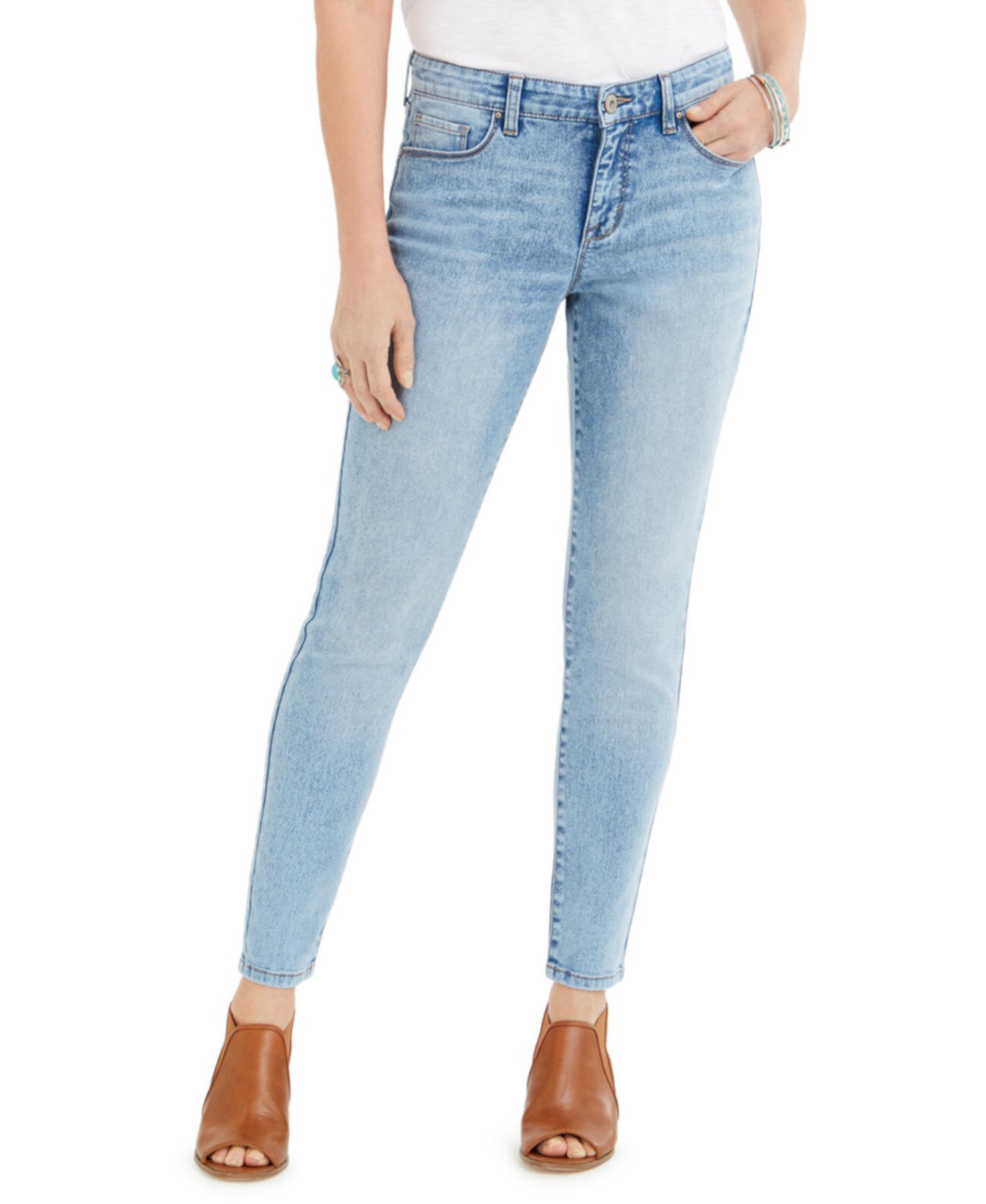 Пышные зауженные джинсы-скинни Tummy-Control, созданные для Macy's Style & Co