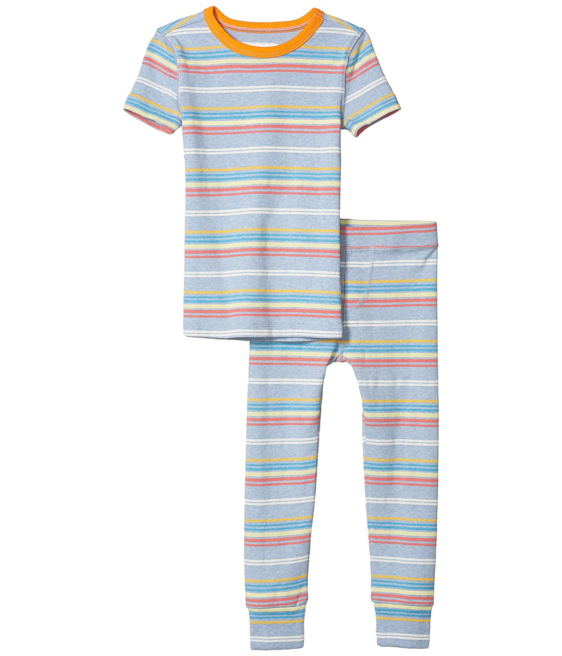 Комплект для сна с короткими рукавами в полоску (для малышей / маленьких детей / больших детей) J.Crew