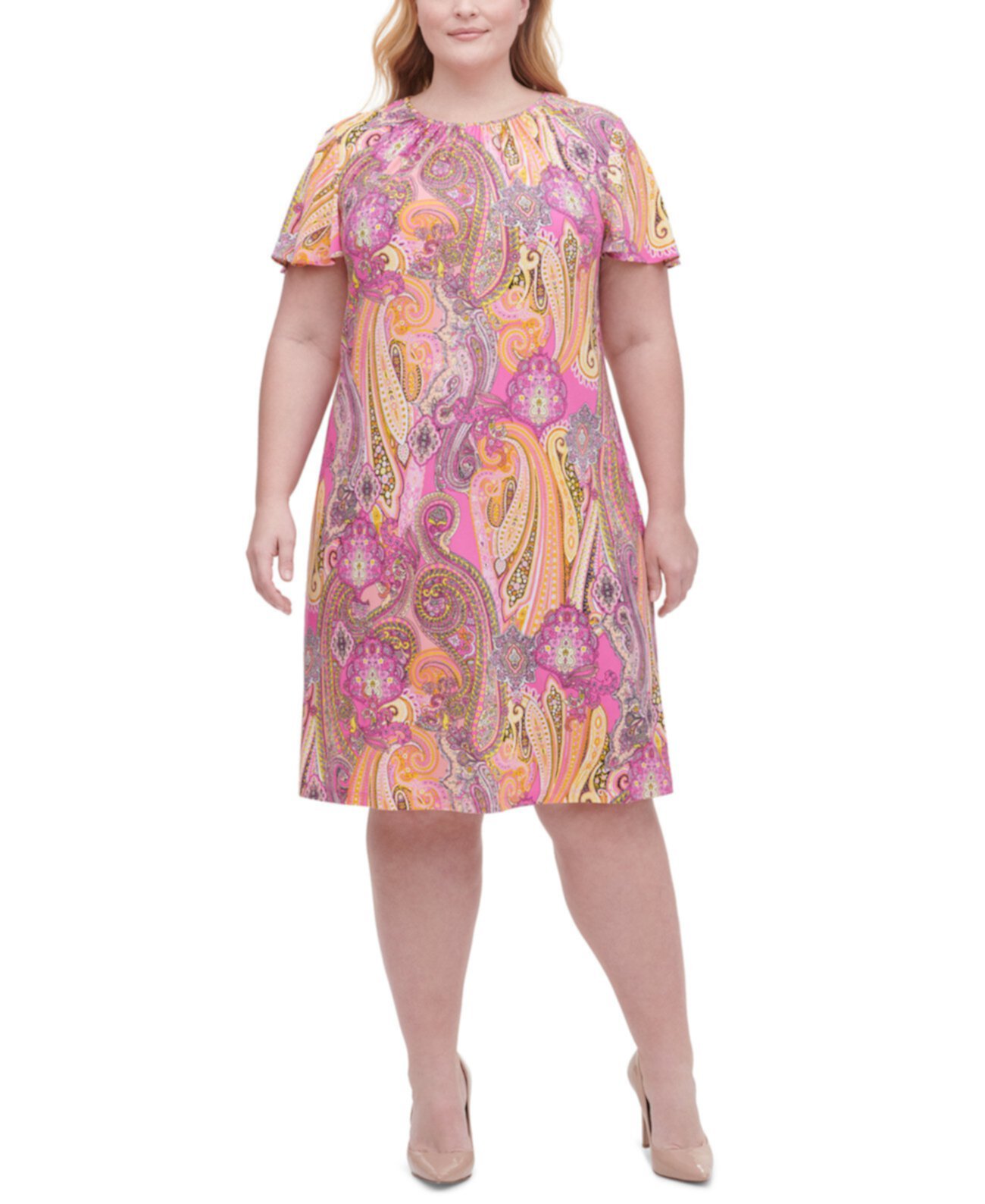 Платье А-силуэта большого размера с пейсли-принтом Tommy Hilfiger