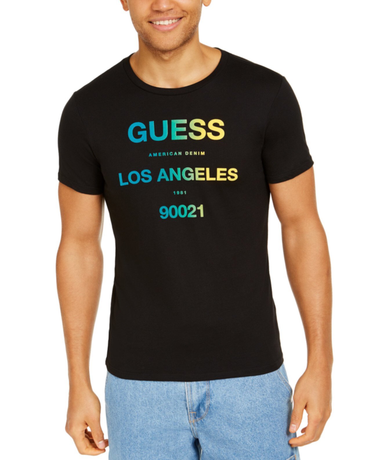 Мужская футболка с рисунком Los Angeles GUESS