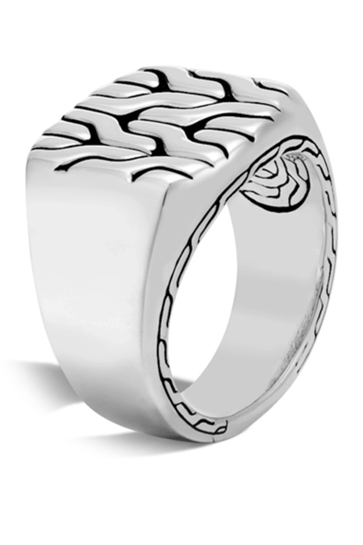 Мужское кольцо с цепочкой из стерлингового серебра - размер 10 JOHN HARDY