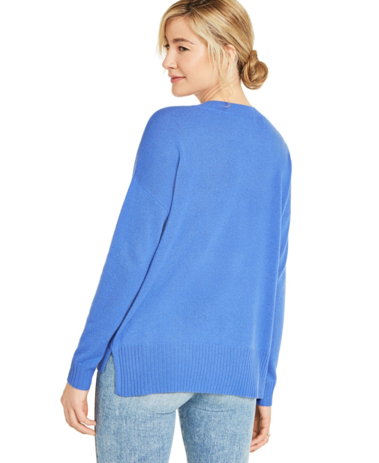 Кашемировый свободный свитер с круглым вырезом, созданный для Macy's Charter Club