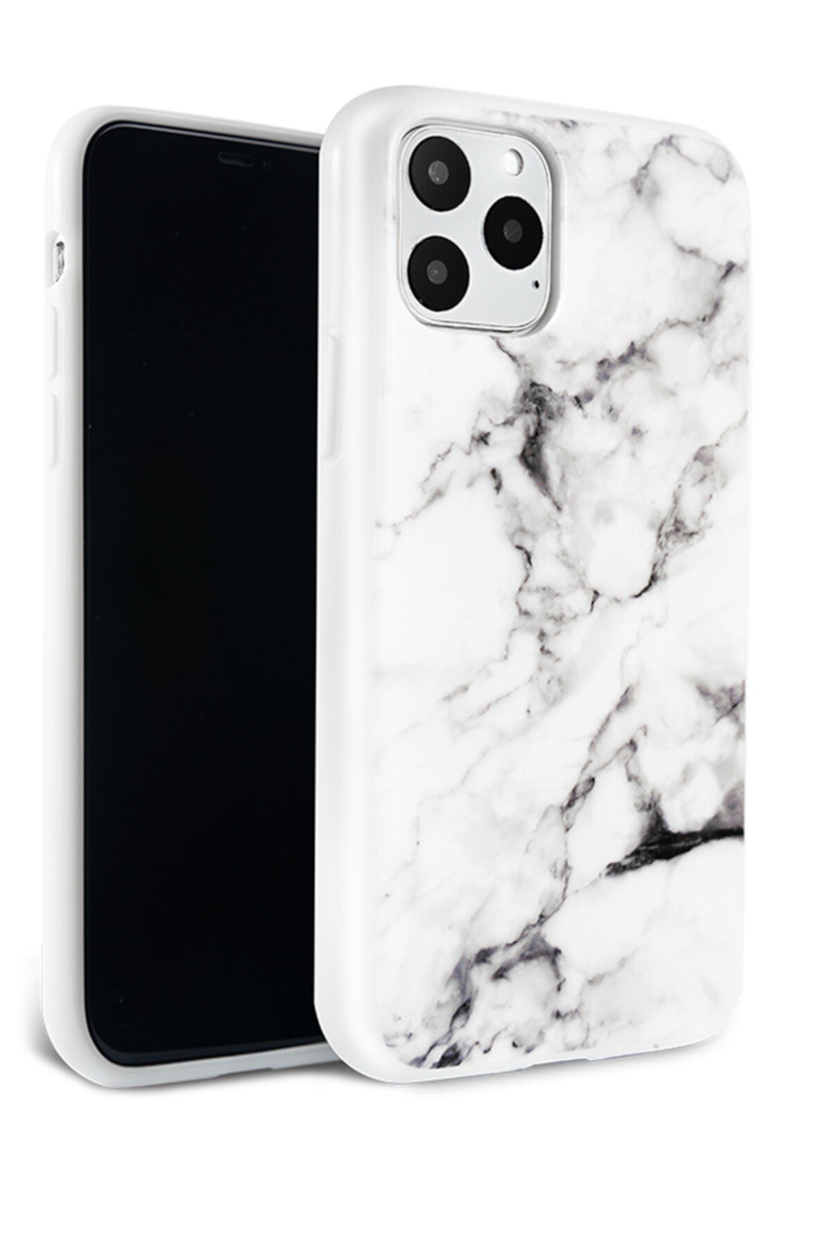 Чехол для iPhone 11 Pro из белого полированного мрамора FELONY CASE