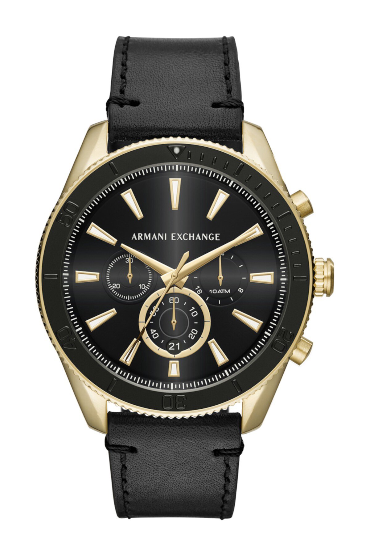 Мужские кожаные часы Enzo Chrono, 46 мм AX ARMANI EXCHANGE