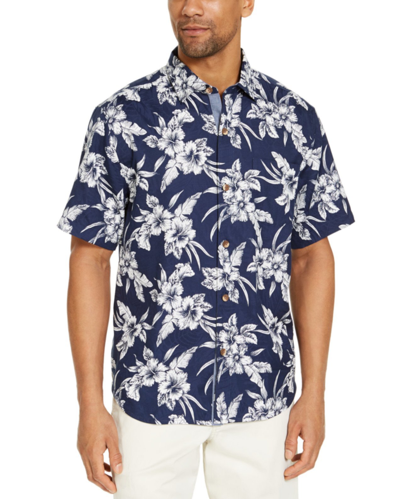 Мужская винтажная шелковая майка Hibiscus Classic-Fit с тропическим принтом, созданная для Macy's Tommy Bahama
