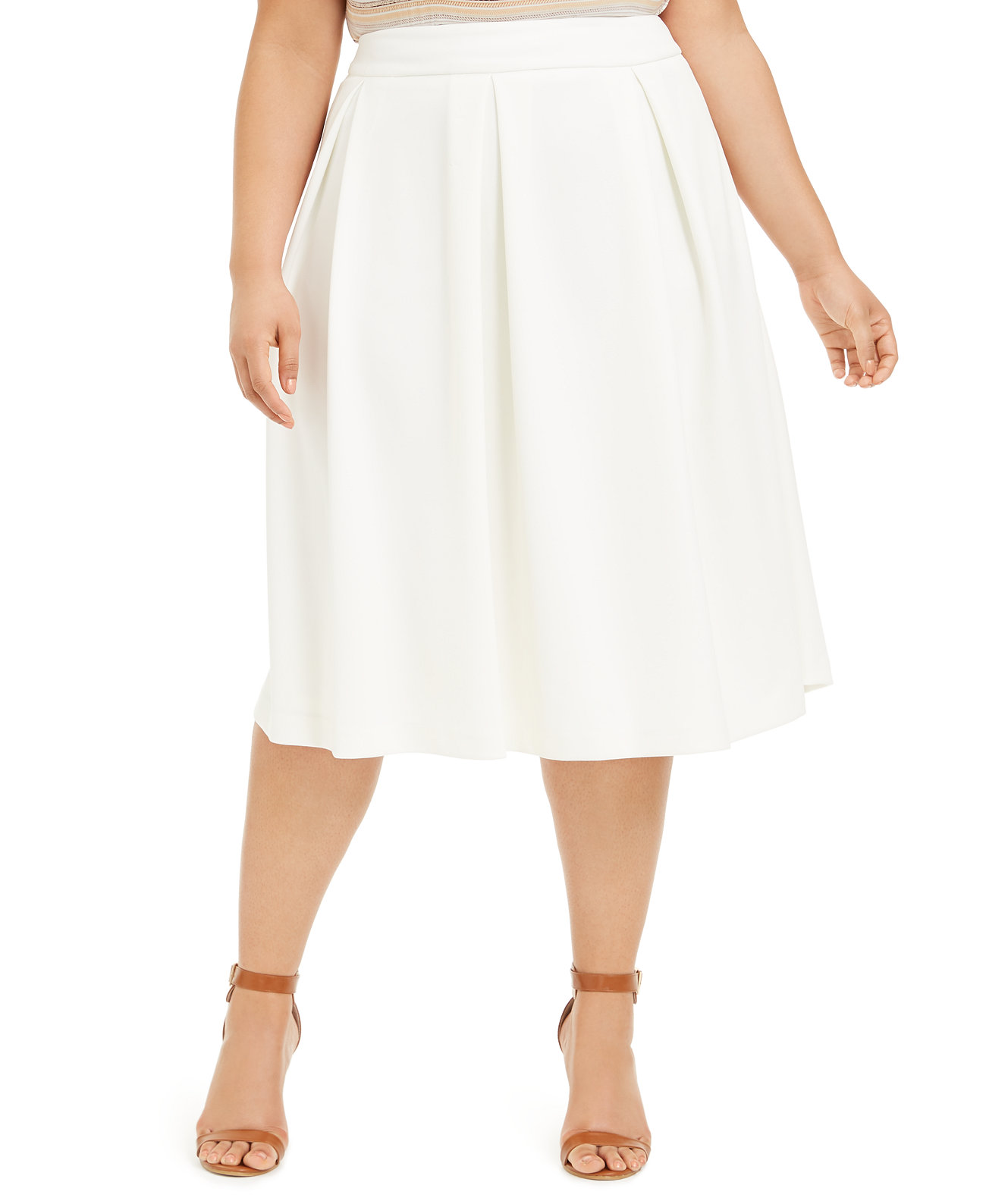 Плиссированная юбка миди большого размера Calvin Klein